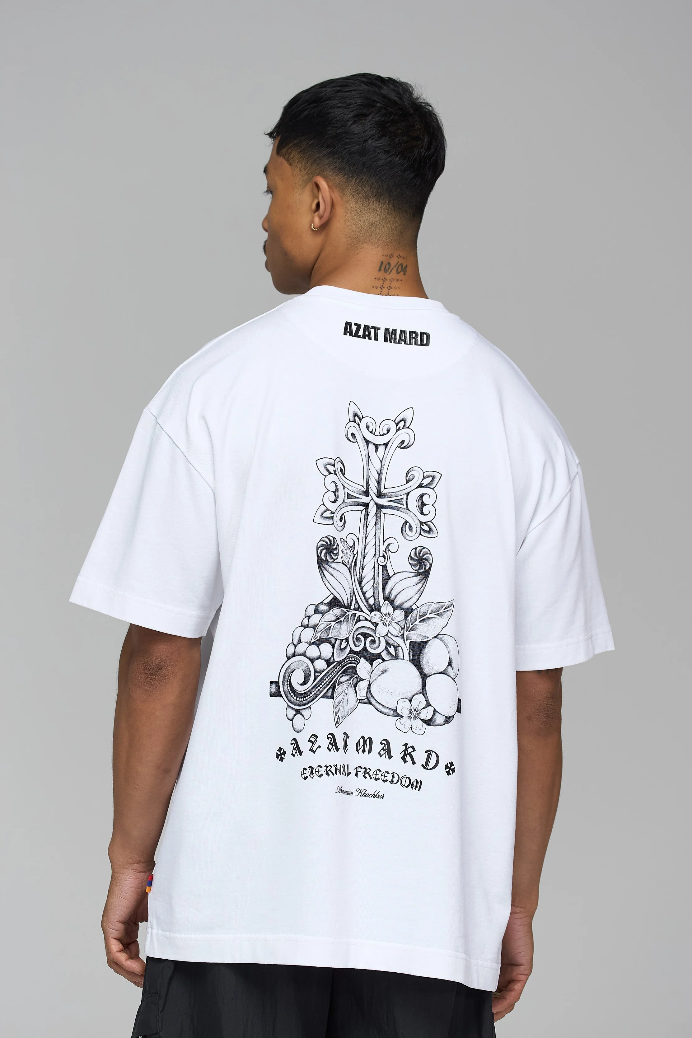 ARMENIAN KHACHKAR WHITE T-SHIRT - Image 5