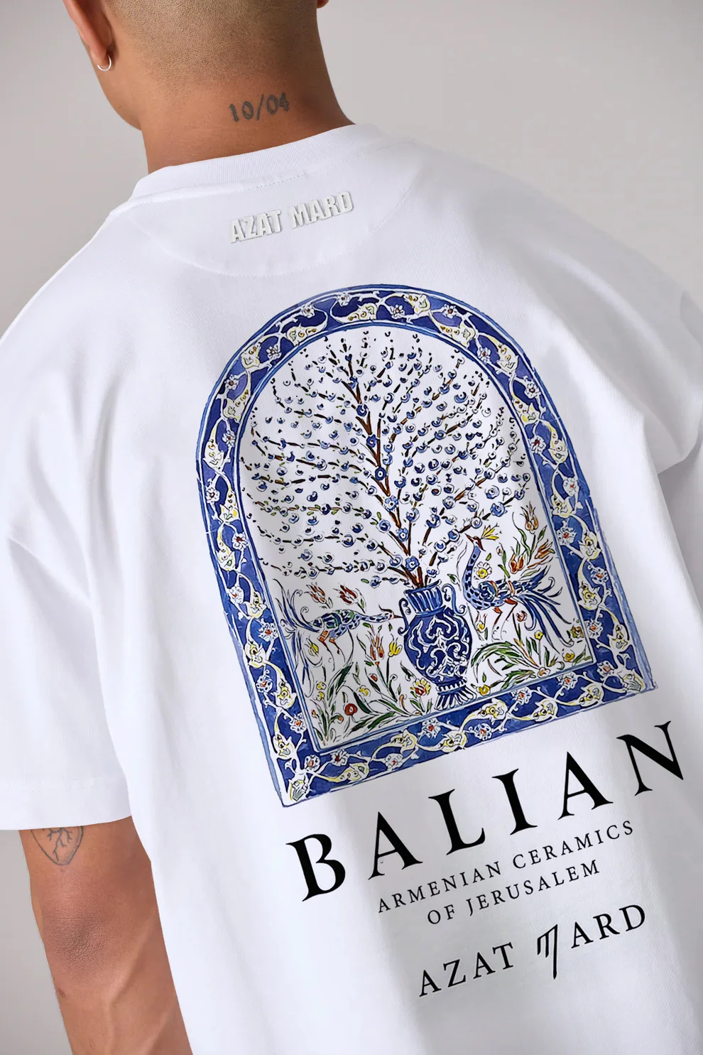 WHITE BALIAN ARMENIAN CERAMICS T-SHIRT - Image 3