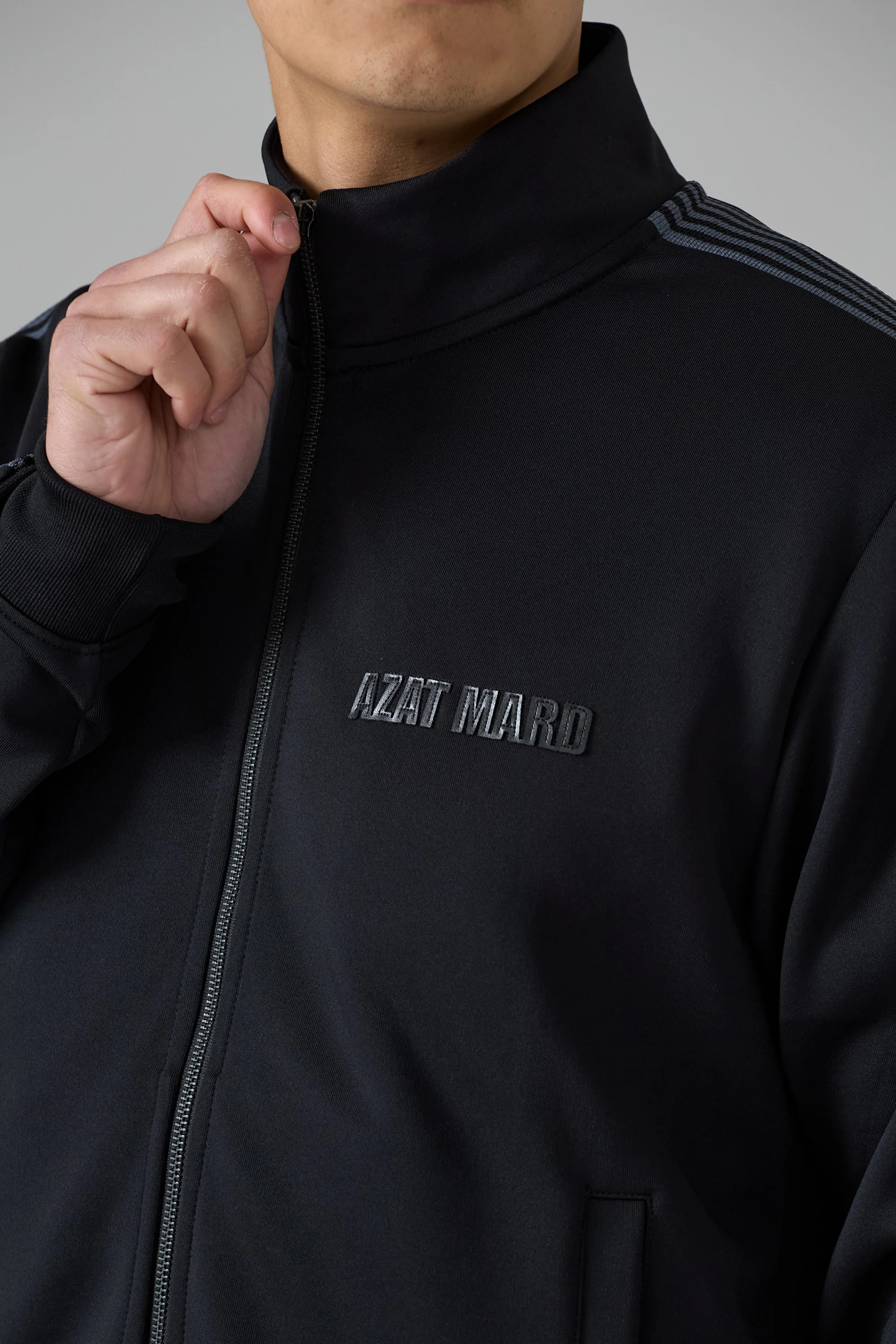 BLACK/BLACK TRACKSUIT JACKET - Image 3
