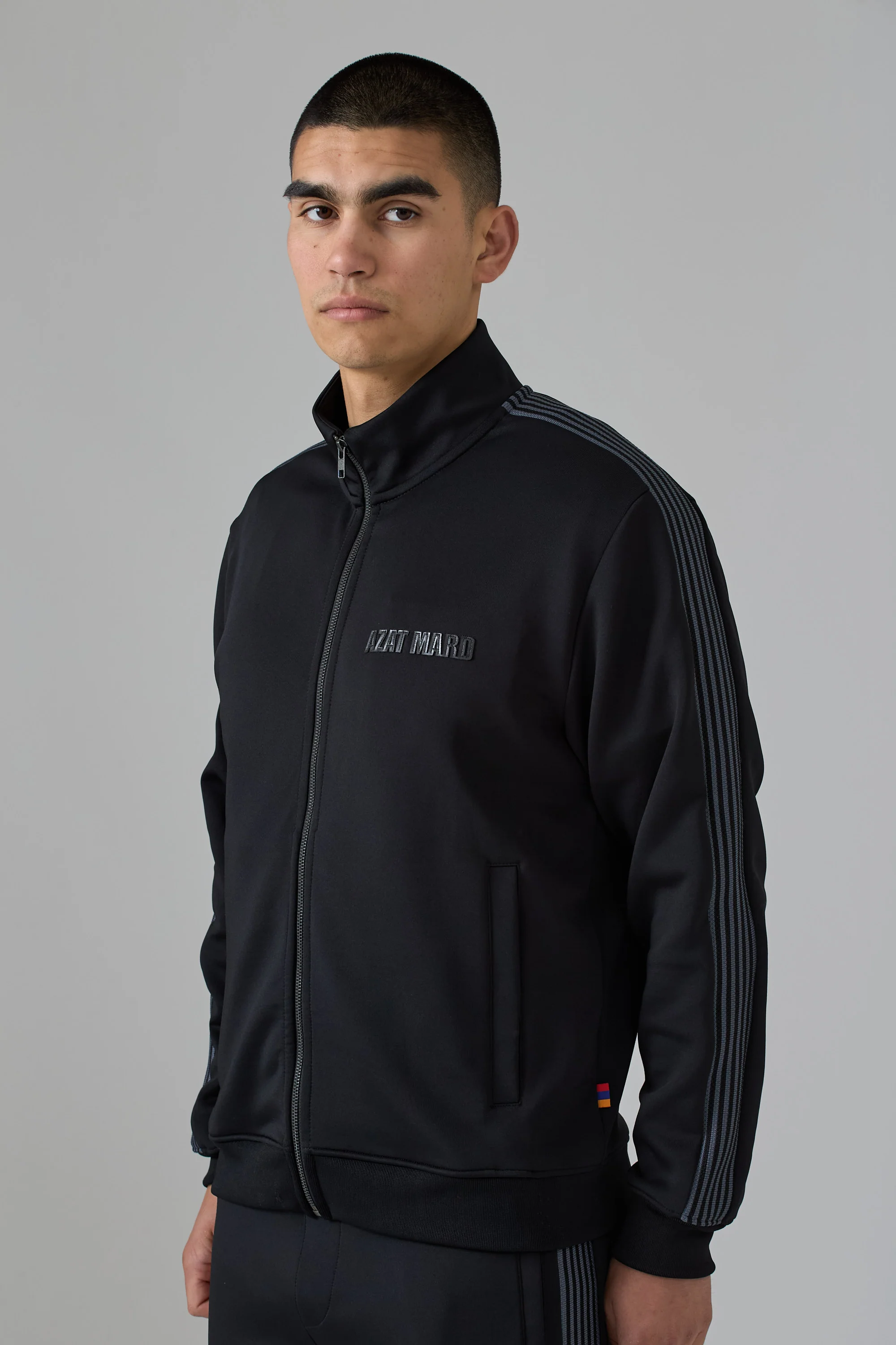 BLACK/BLACK TRACKSUIT JACKET - Image 5