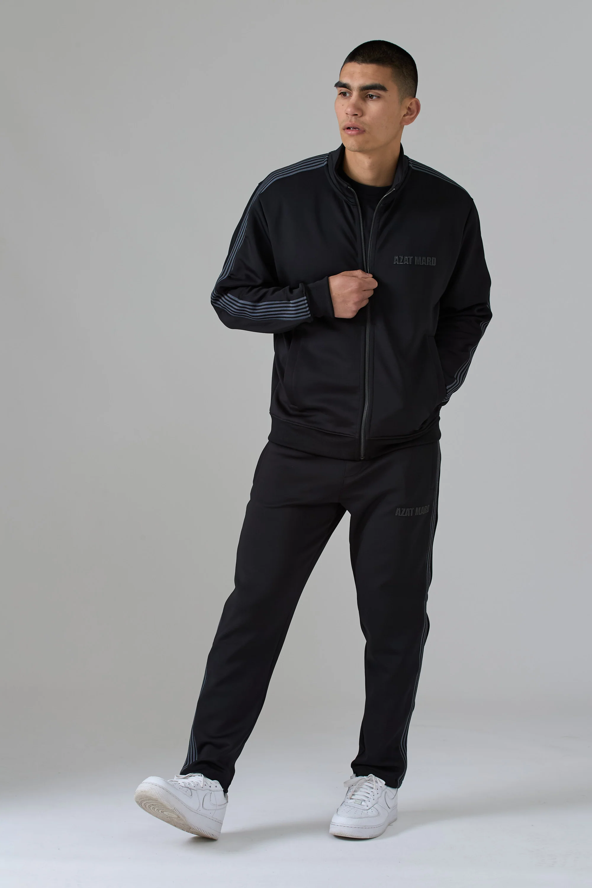 BLACK/BLACK TRACKSUIT JACKET - Image 7