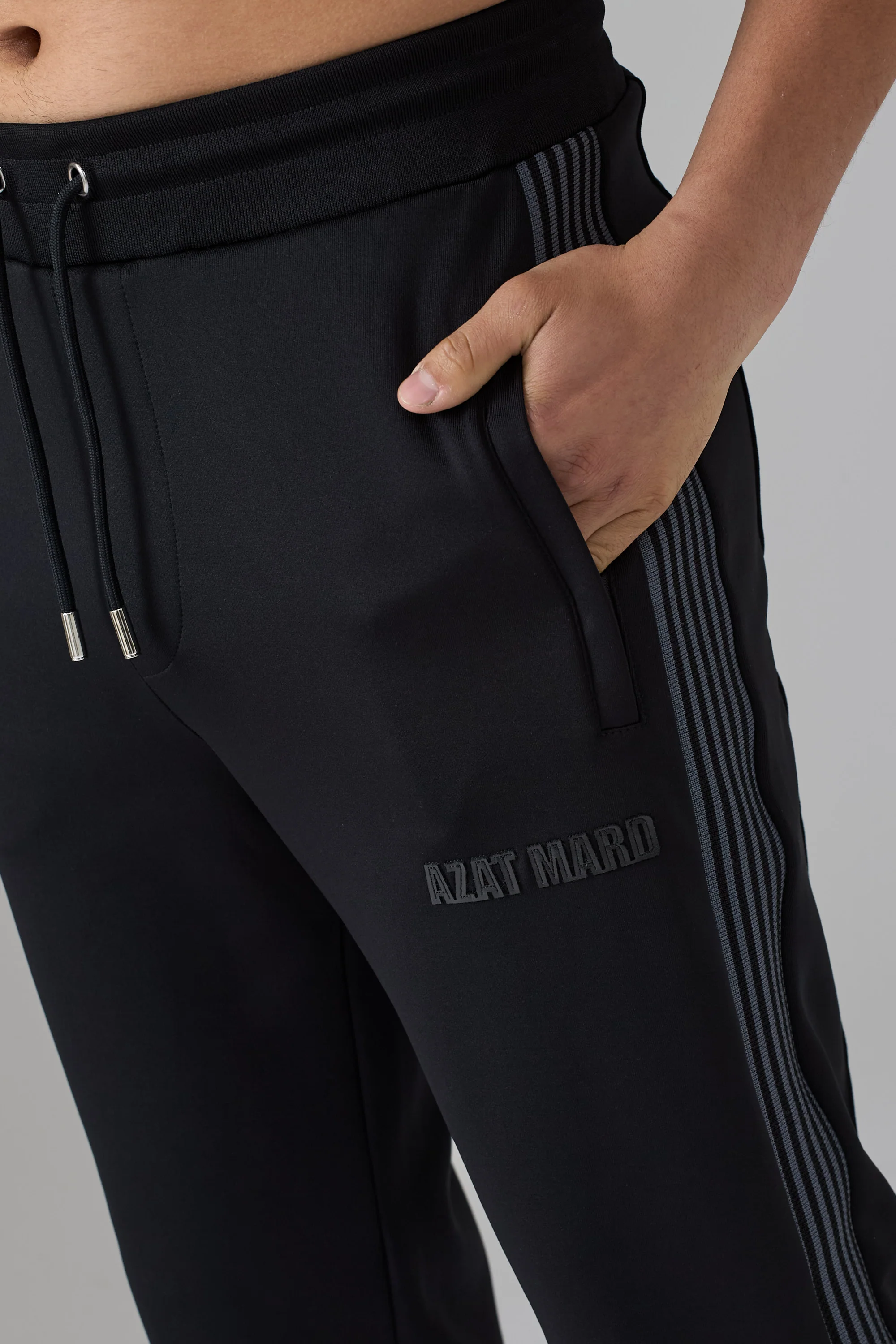 BLACK/BLACK TRACKSUIT PANTS - Image 4