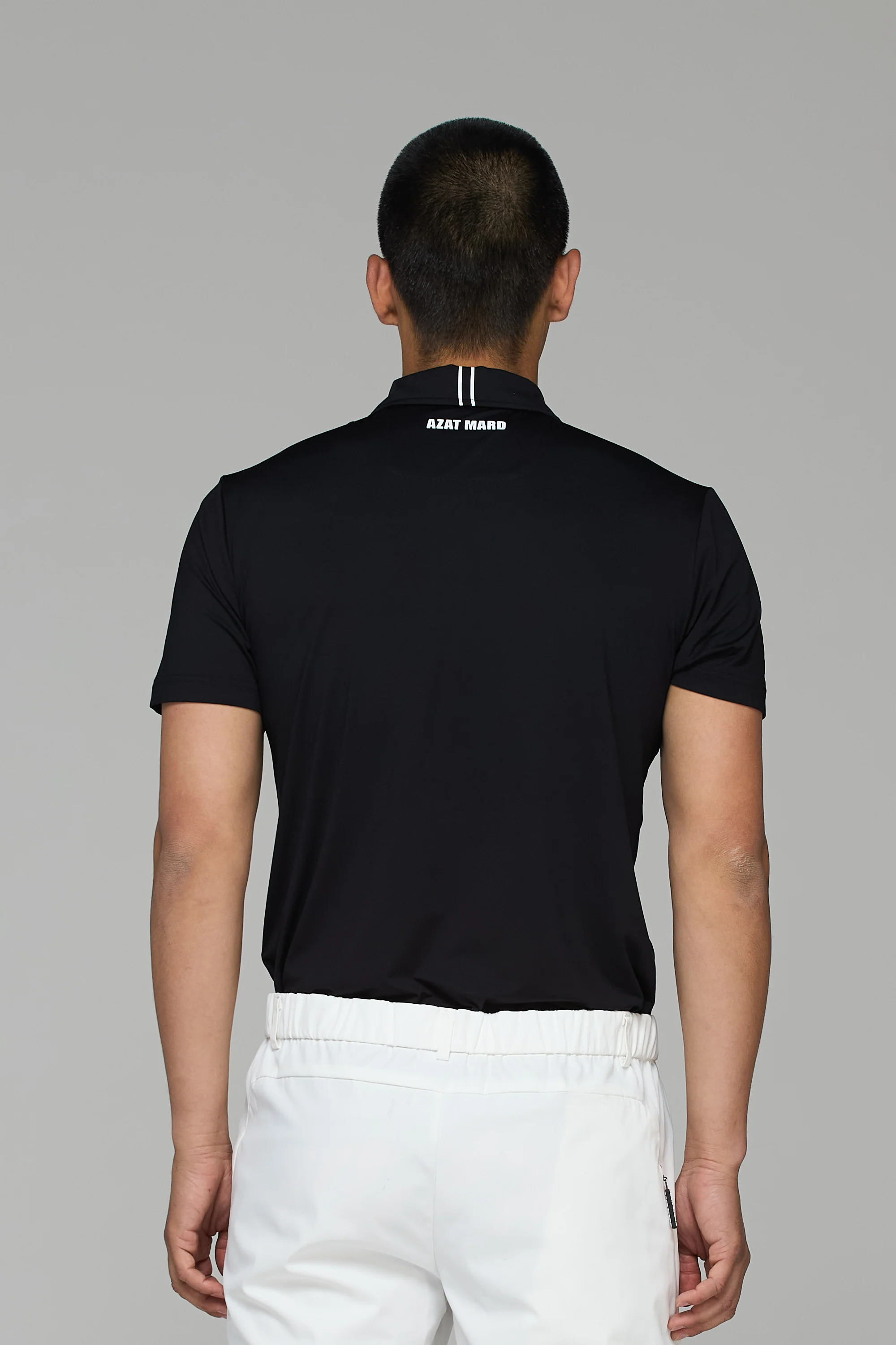 BLACK ACTIVEWEAR POLO - Image 3