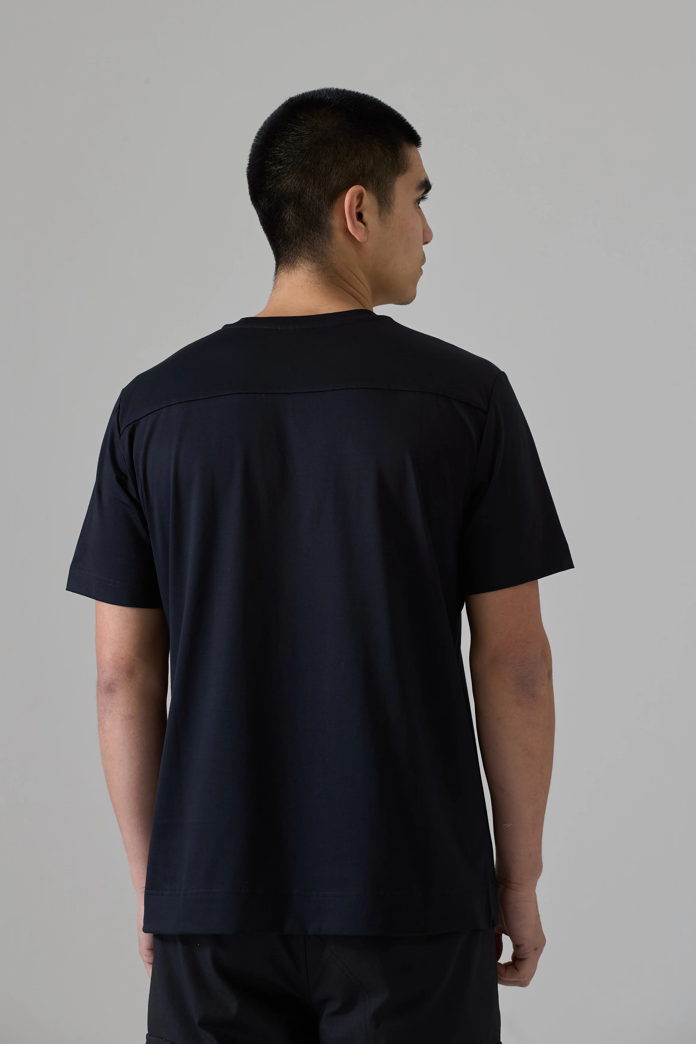 BLACK/ BLACK MERCERISED T-SHIRT - Image 4