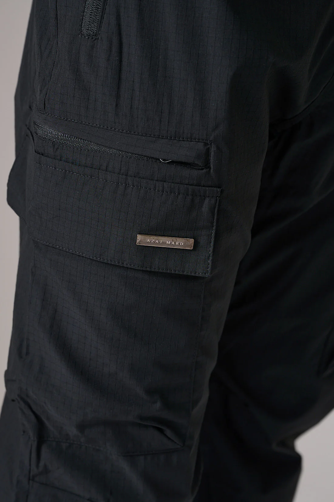 Black Ripstop Cuffed Pants - Image 6