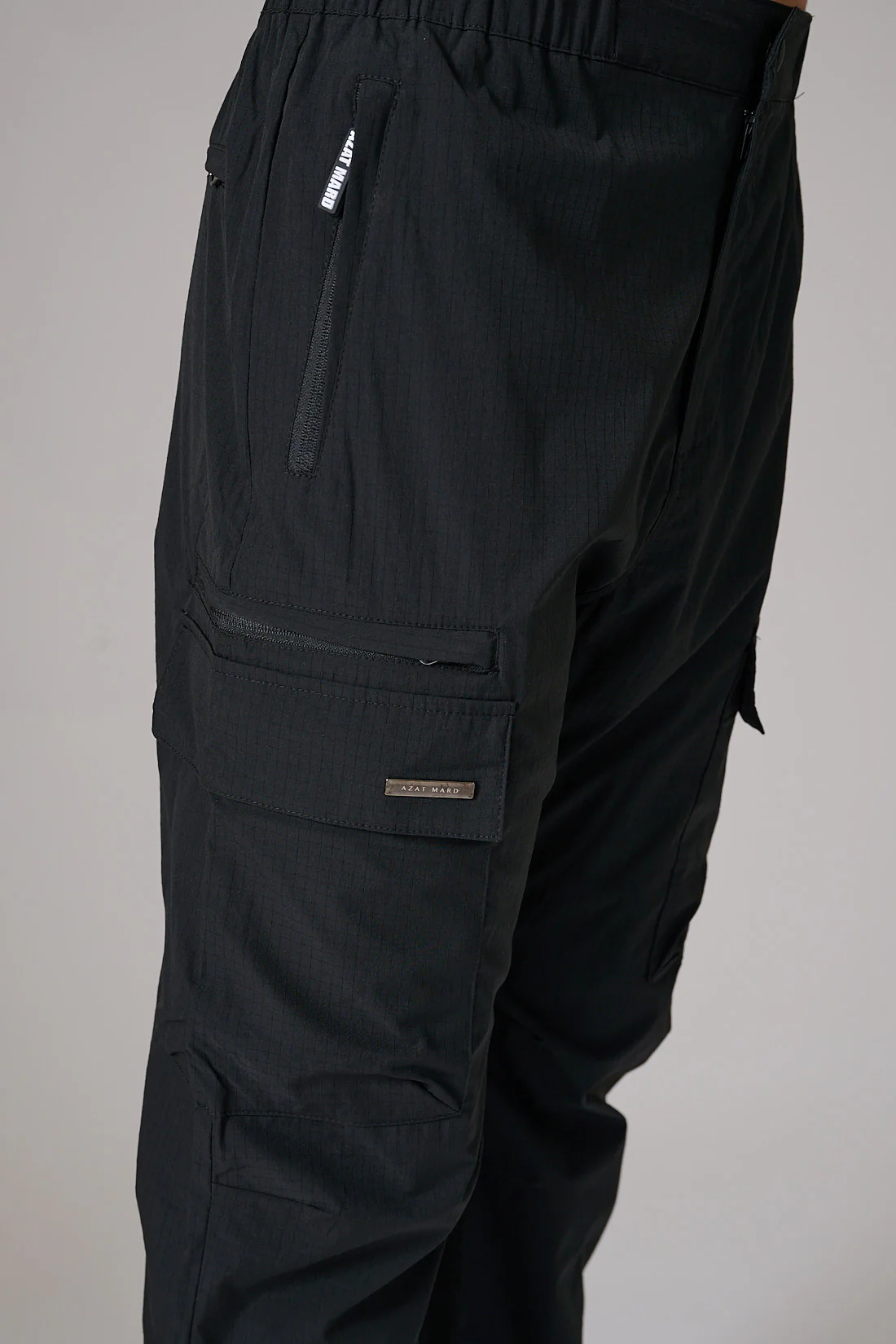 Black Ripstop Cuffed Pants - Image 7