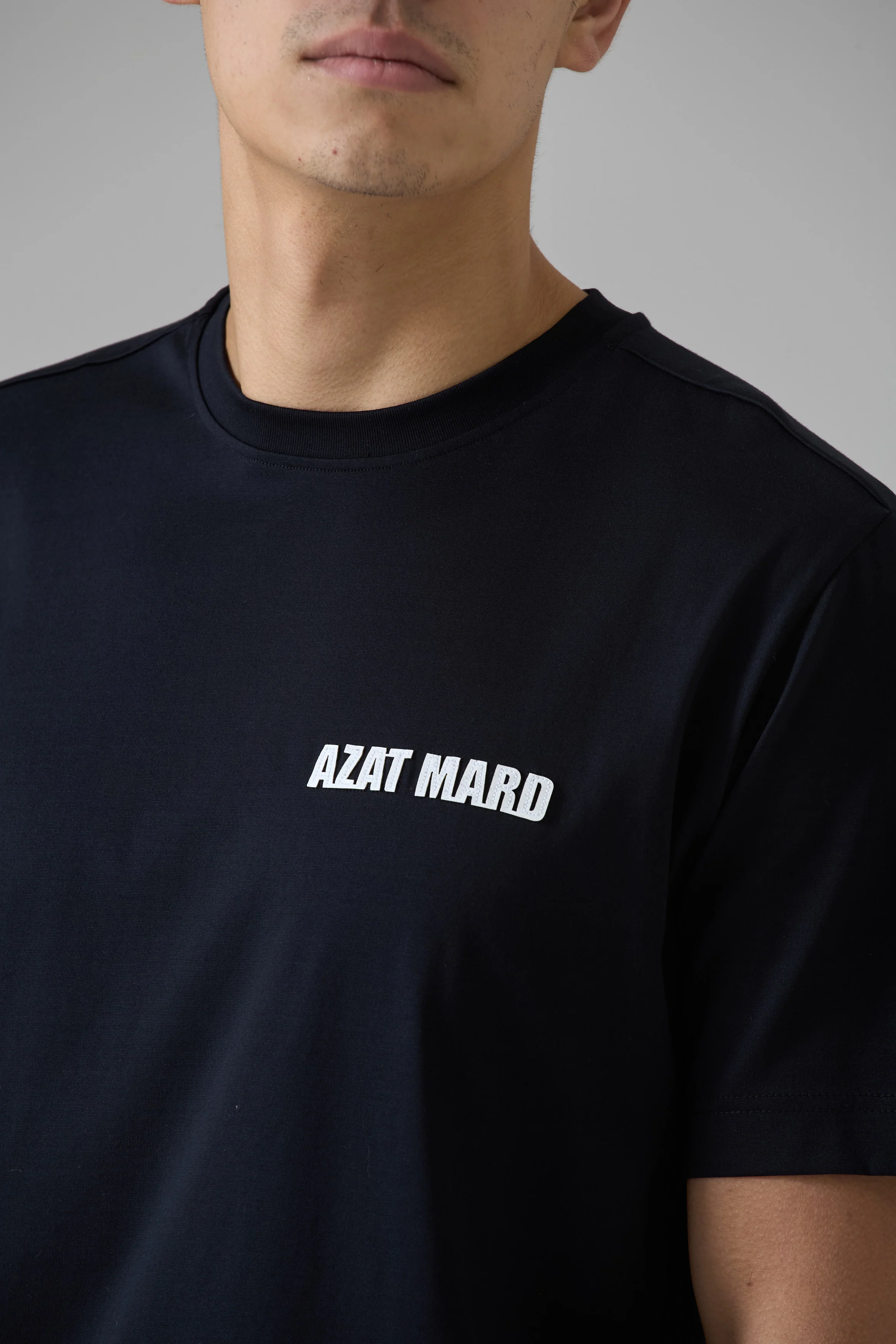 BLACK/ WHITE MERCERISED T-SHIRT - Image 5