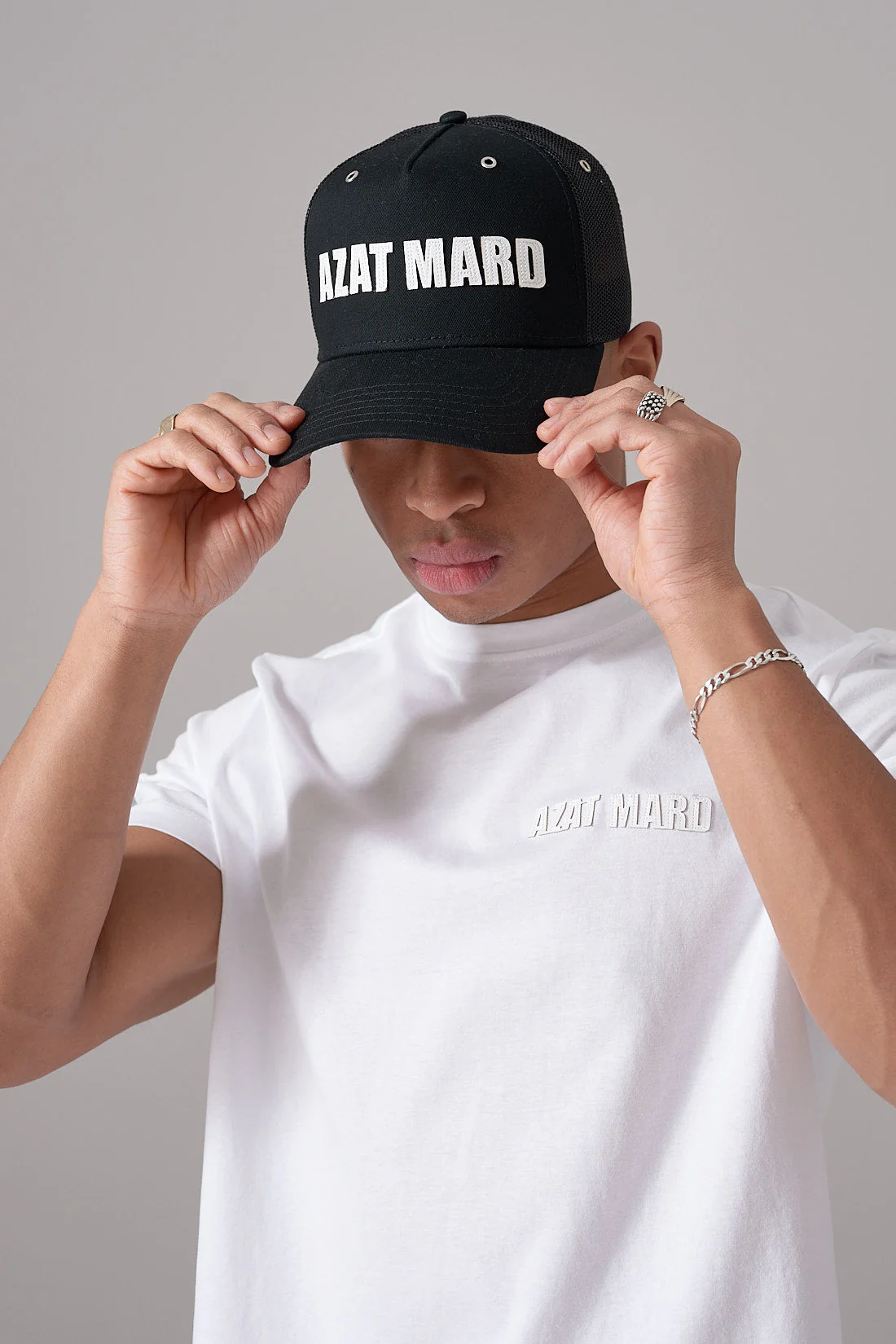 AZAT MARD BLACK/WHITE IMPACT MESH CAP - Image 3