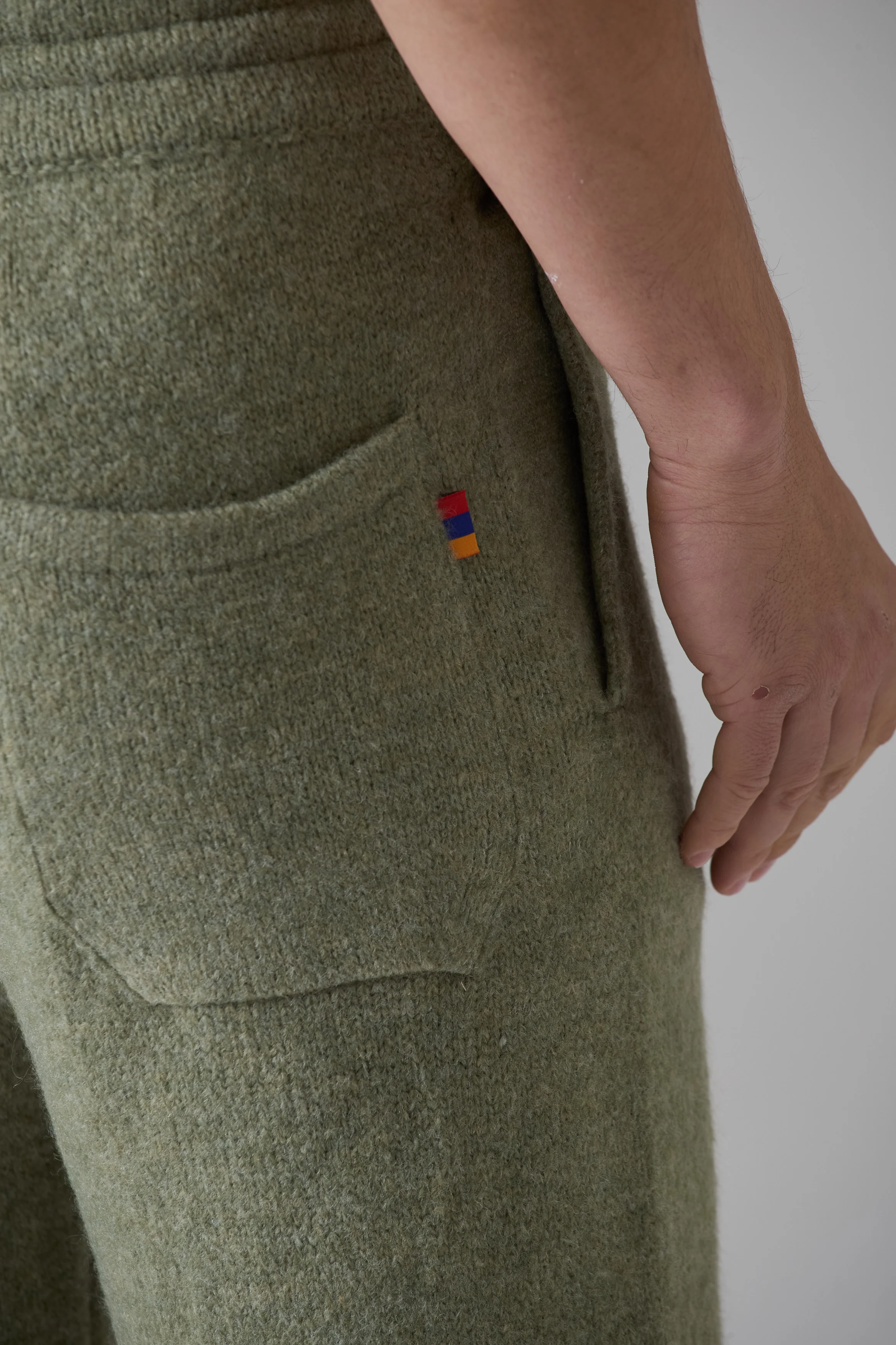 DARK SAGE KNITWEAR PANTS - Image 4