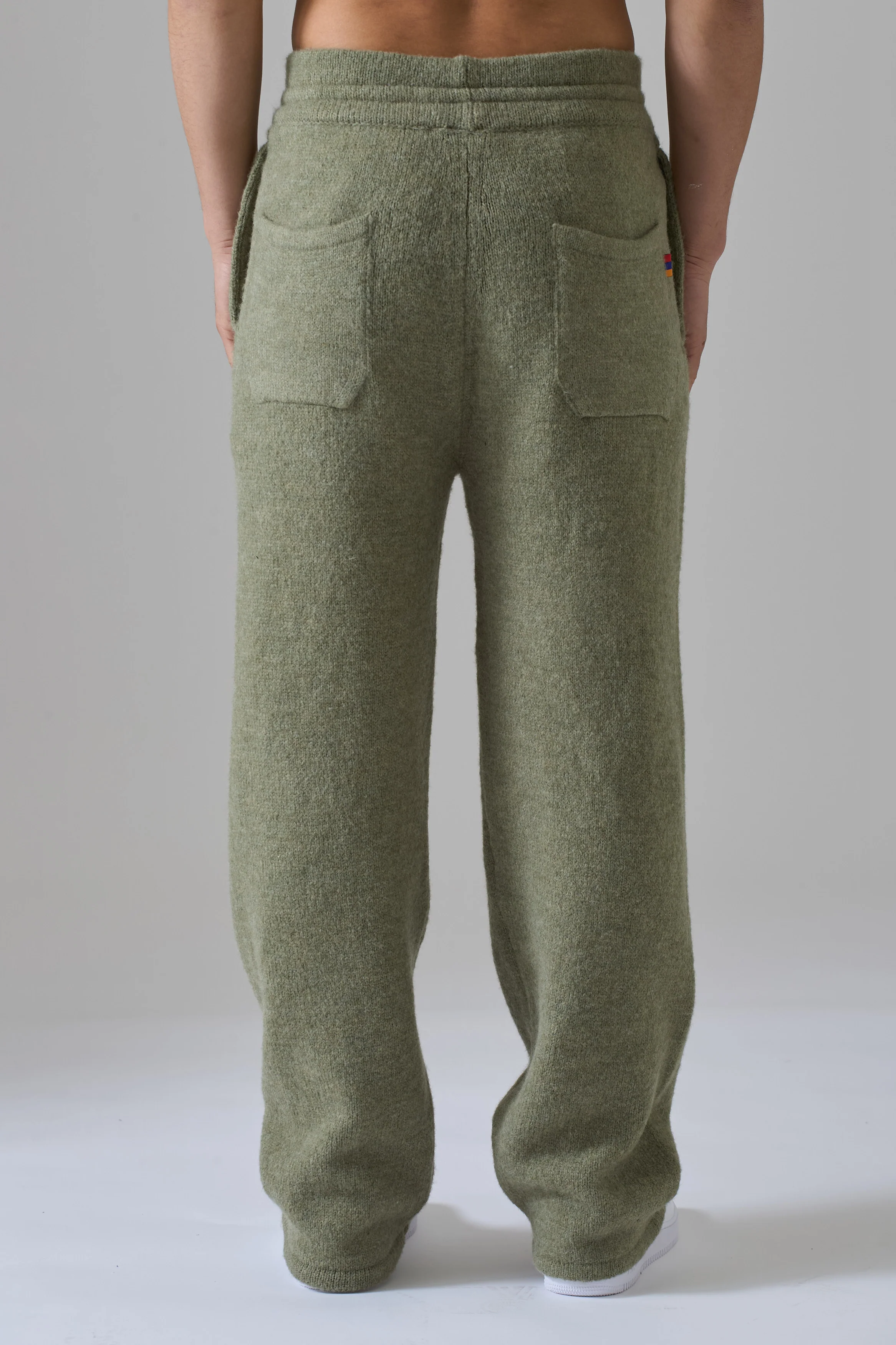 DARK SAGE KNITWEAR PANTS - Image 6