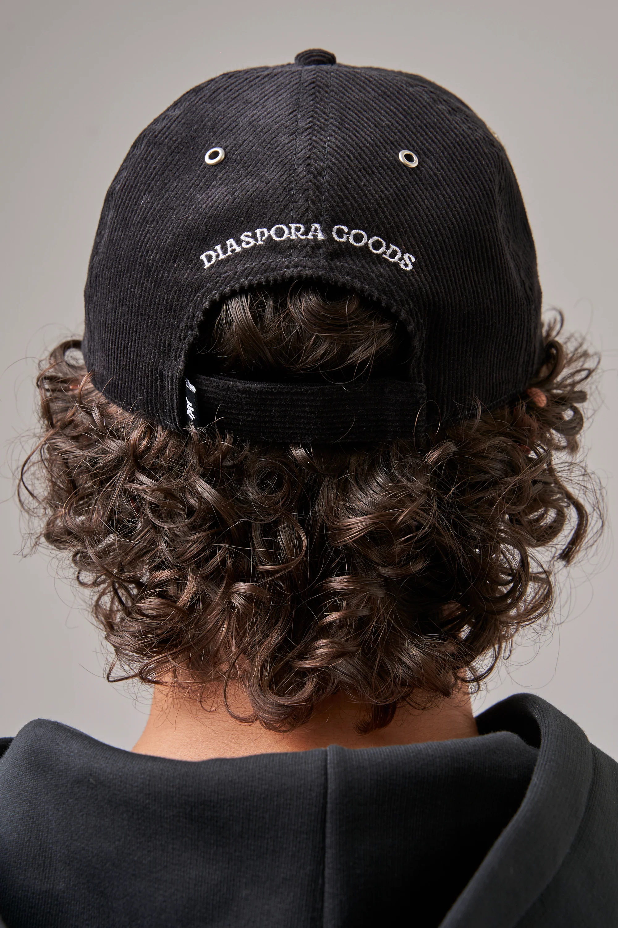 ETERNAL FREEDOM BLACK CORDUROY BASEBALL CAP - Image 4