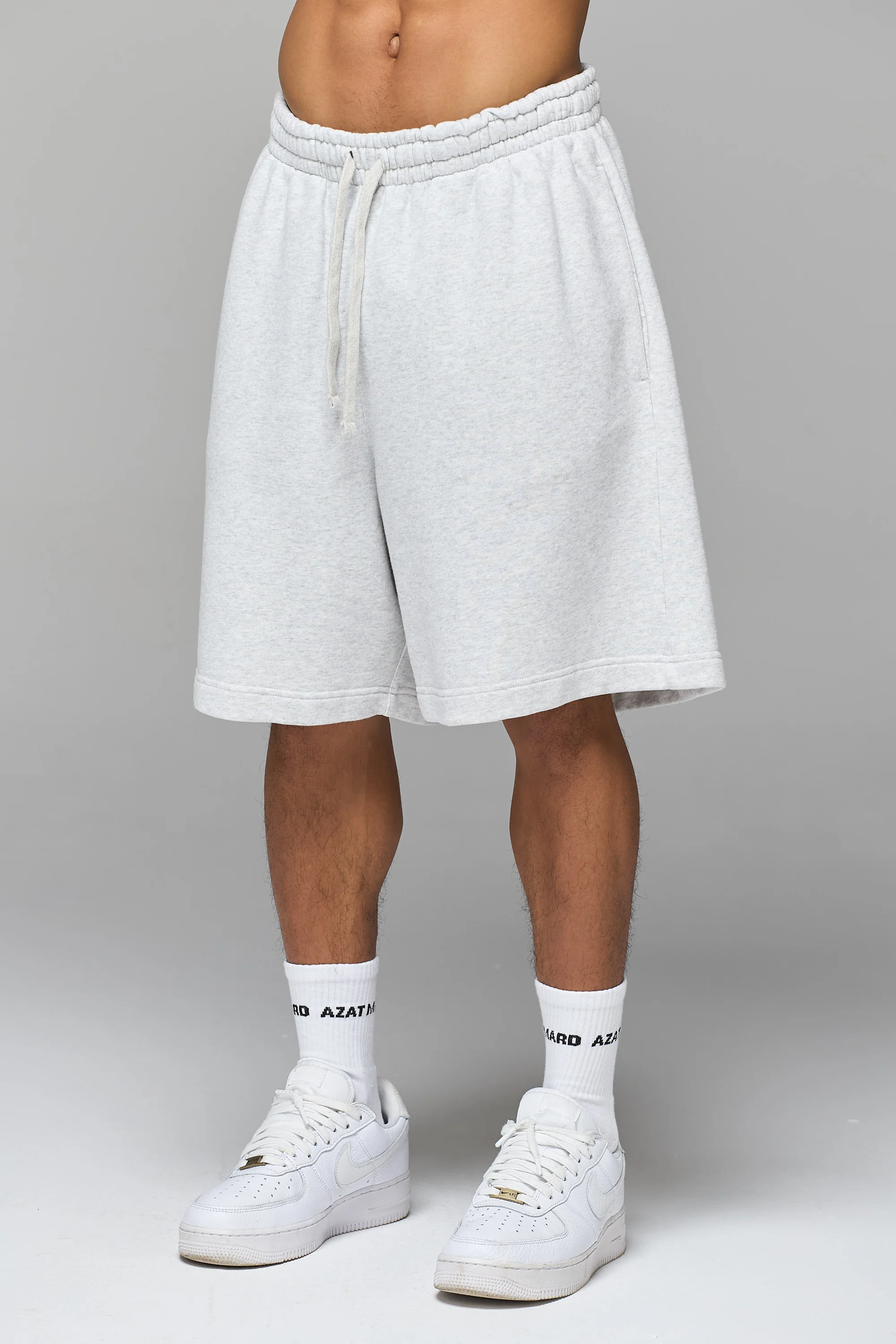 FIGHT CLUB LONG-LENGTH GREY SHORTS - Image 3