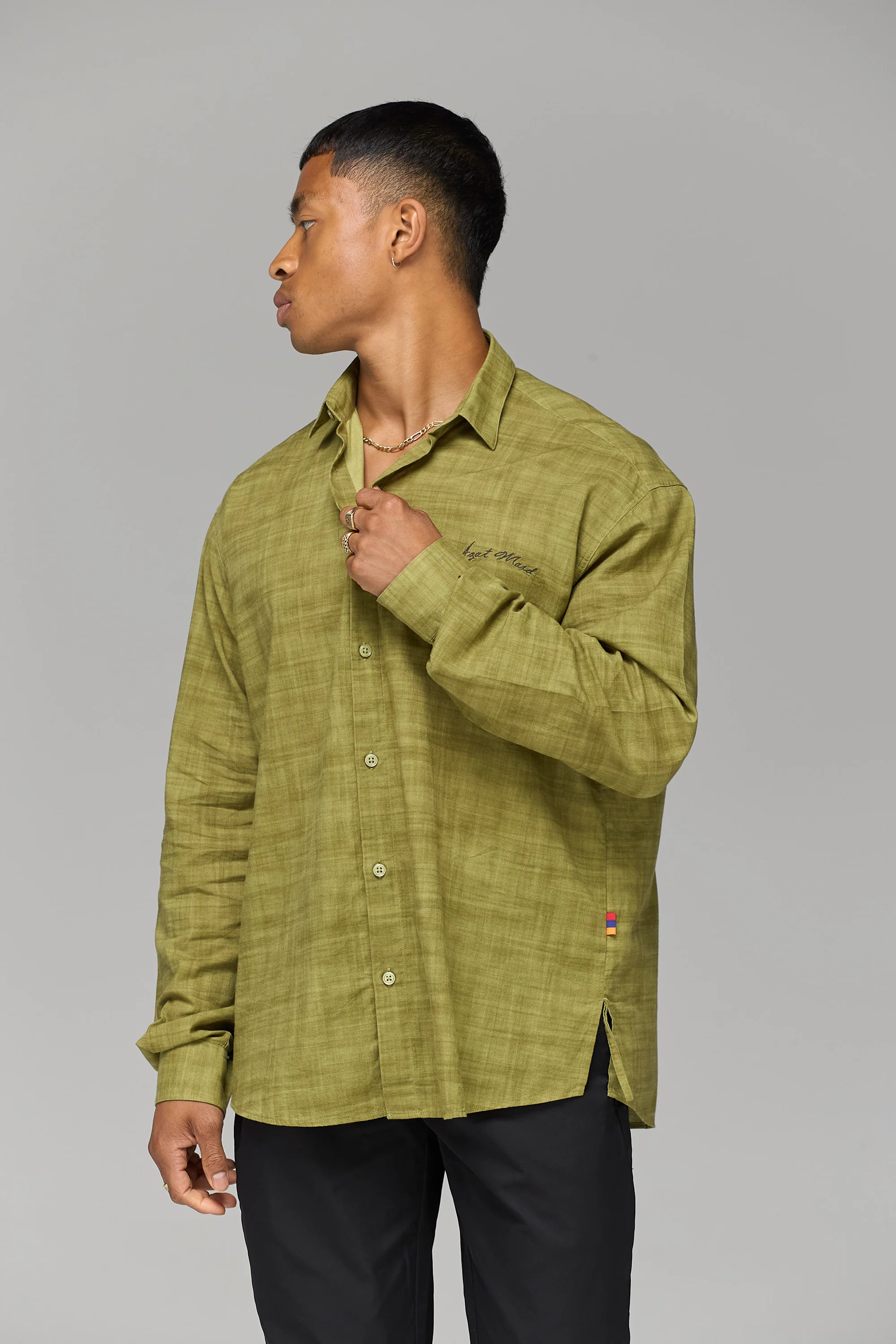 GREEN RELAXED SHIRT - Image 4