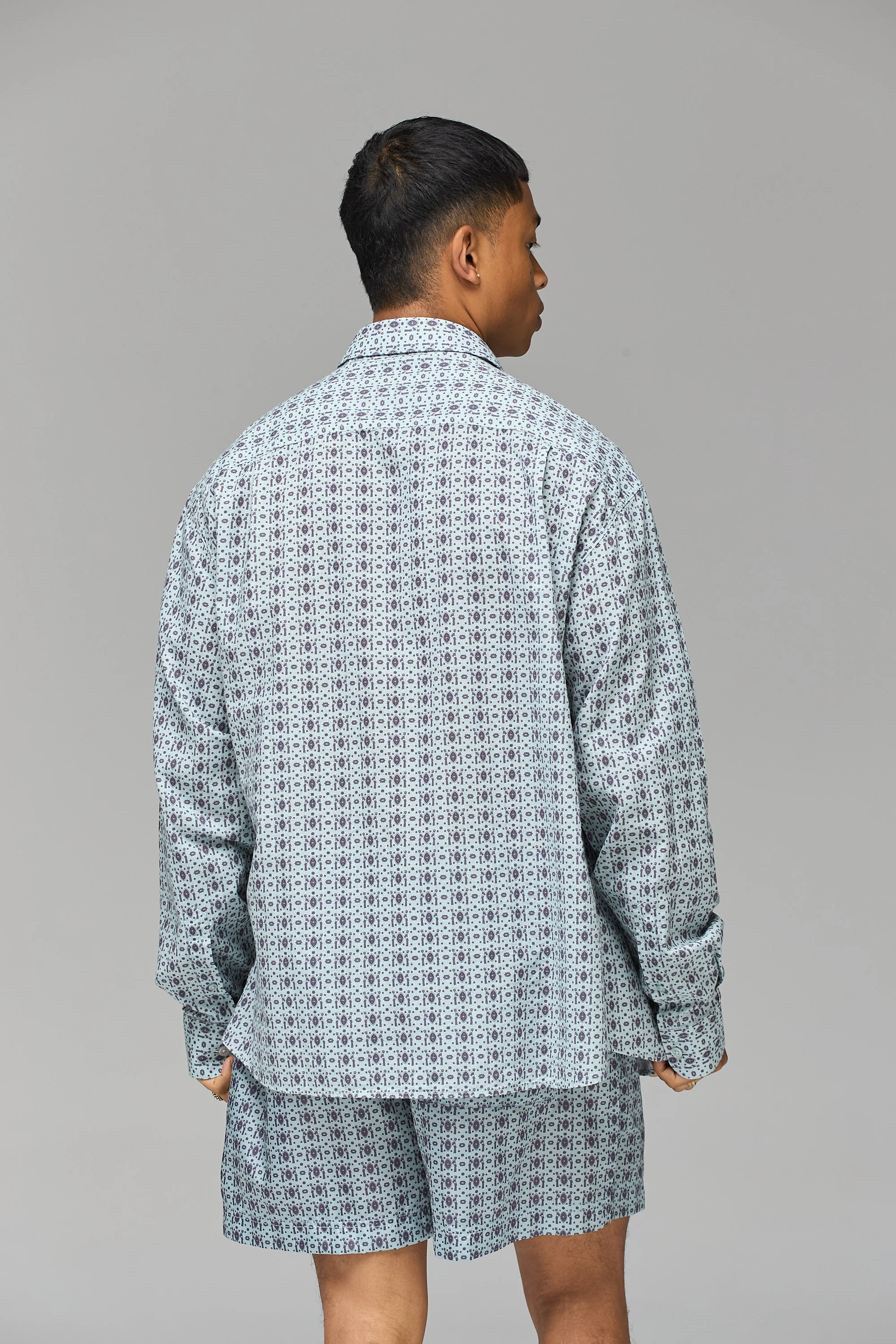 GREY ARMENIAN PATTERN SWIM SHORT - Image 7