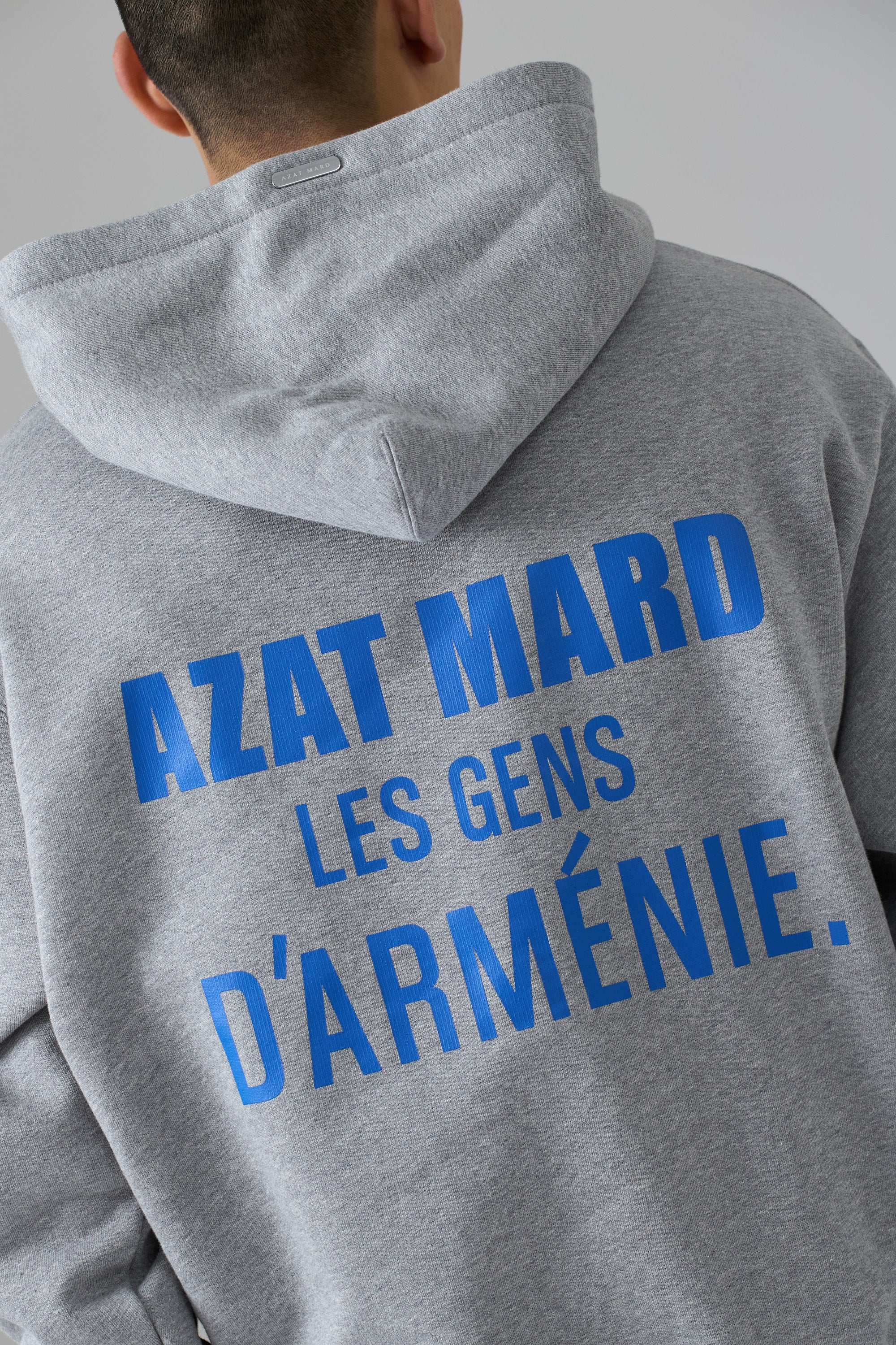 LES GENS HEATHER GREY WITH BLUE HOODIE - Image 4