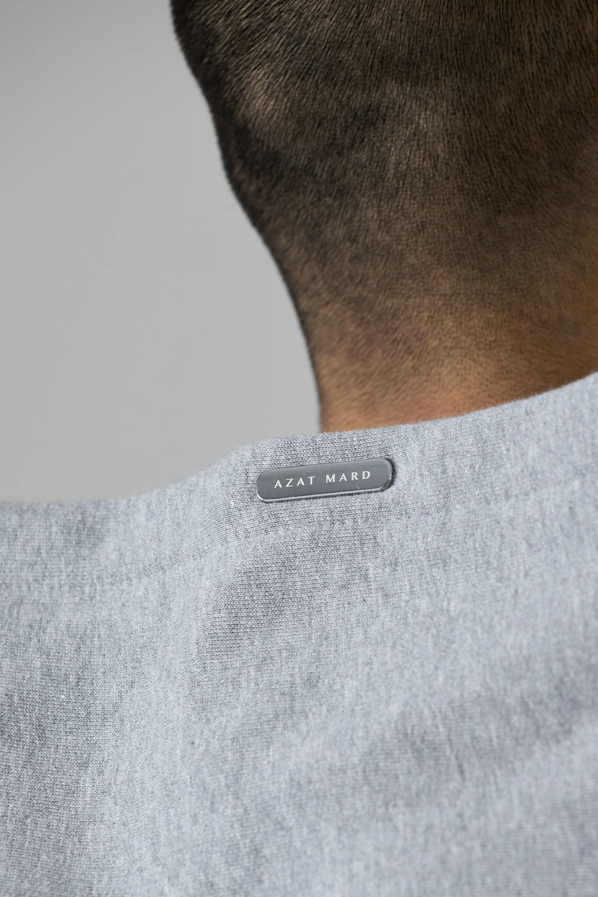 LES GENS HEATHER GREY WITH BLUE HOODIE - Image 5