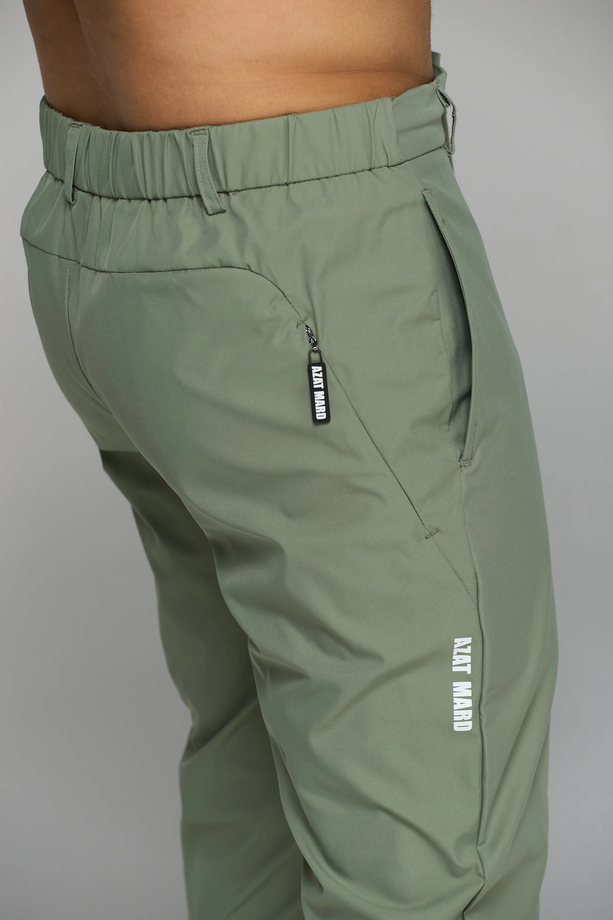 KHAKI ACTIVEWEAR TROUSERS - Image 2