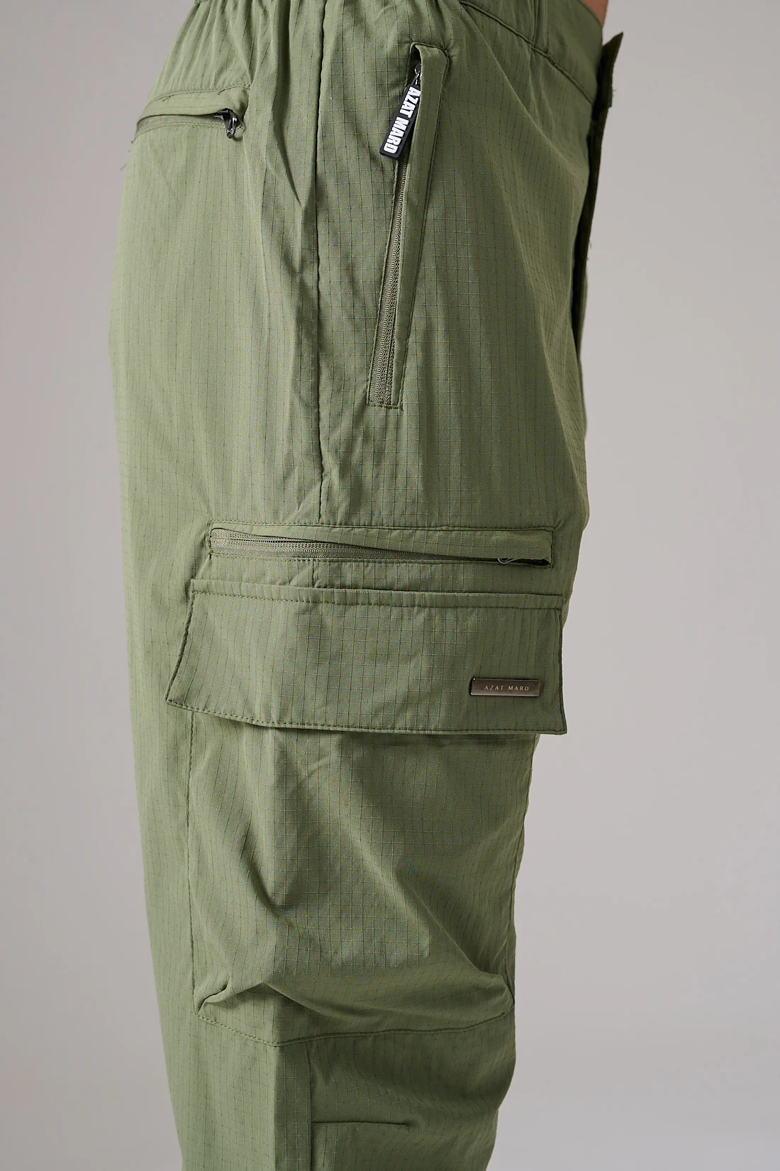 KHAKI CUFFED RIPSTOP PANTS - Image 7