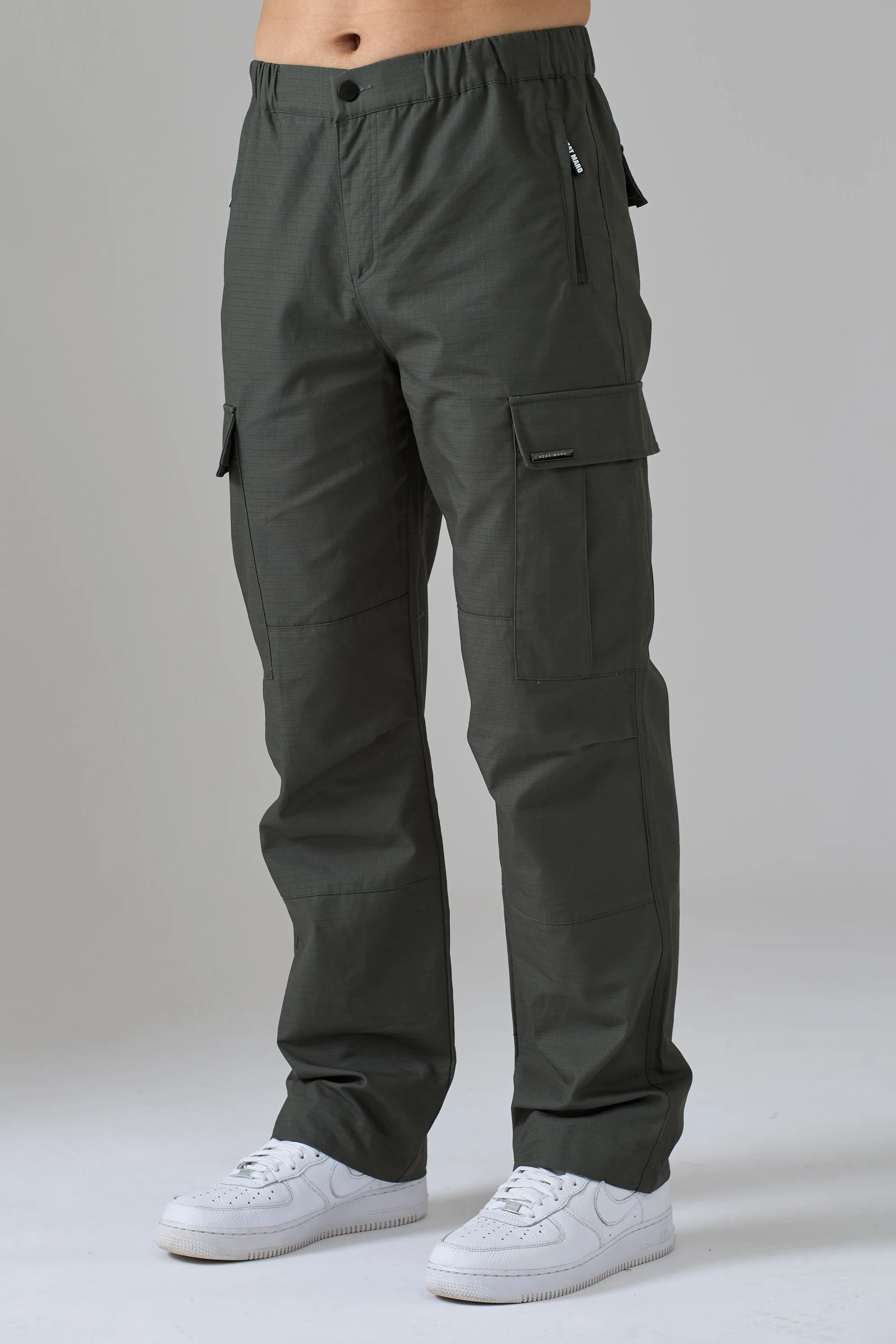 KHAKI STRAIGHT LEG RIPSTOP PANTS - Image 2