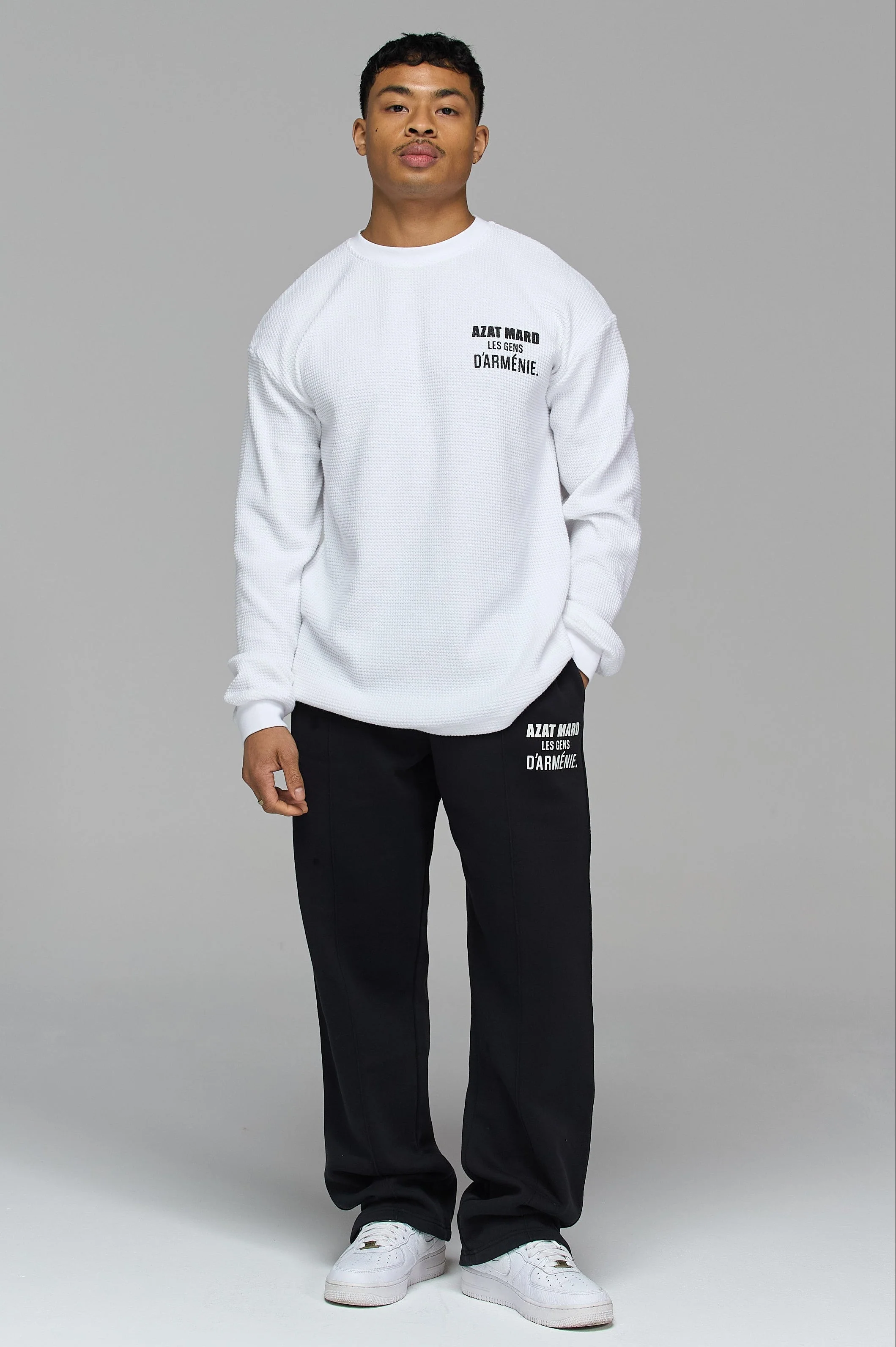 LES GENS BLACK RELAXED STRAIGHT LEG JOGGERS - Image 4