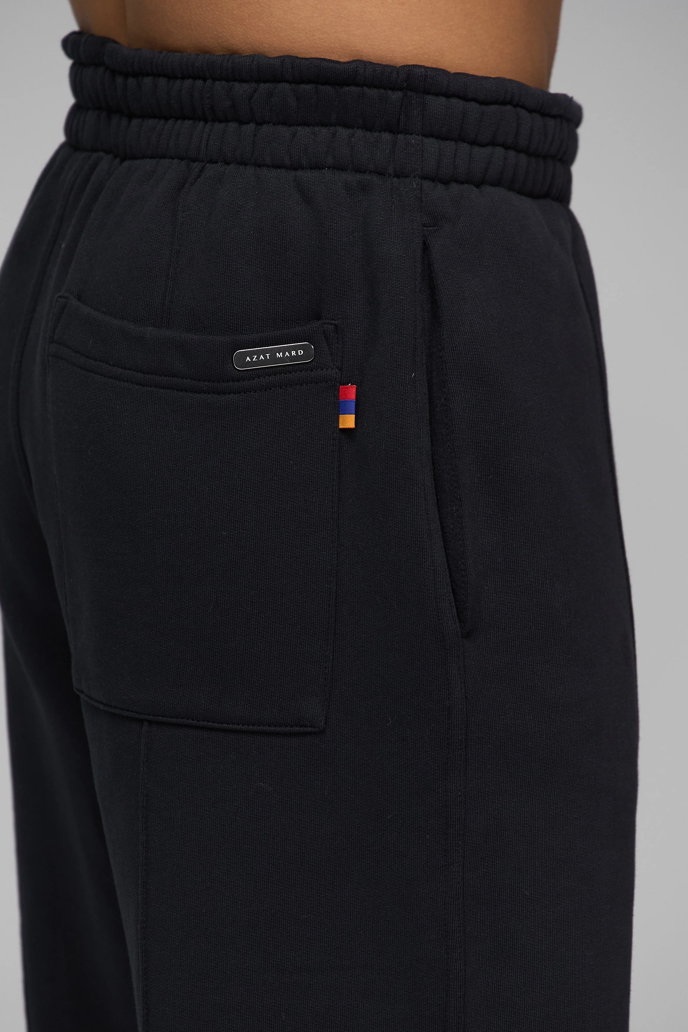 LES GENS BLACK RELAXED STRAIGHT LEG JOGGERS - Image 5