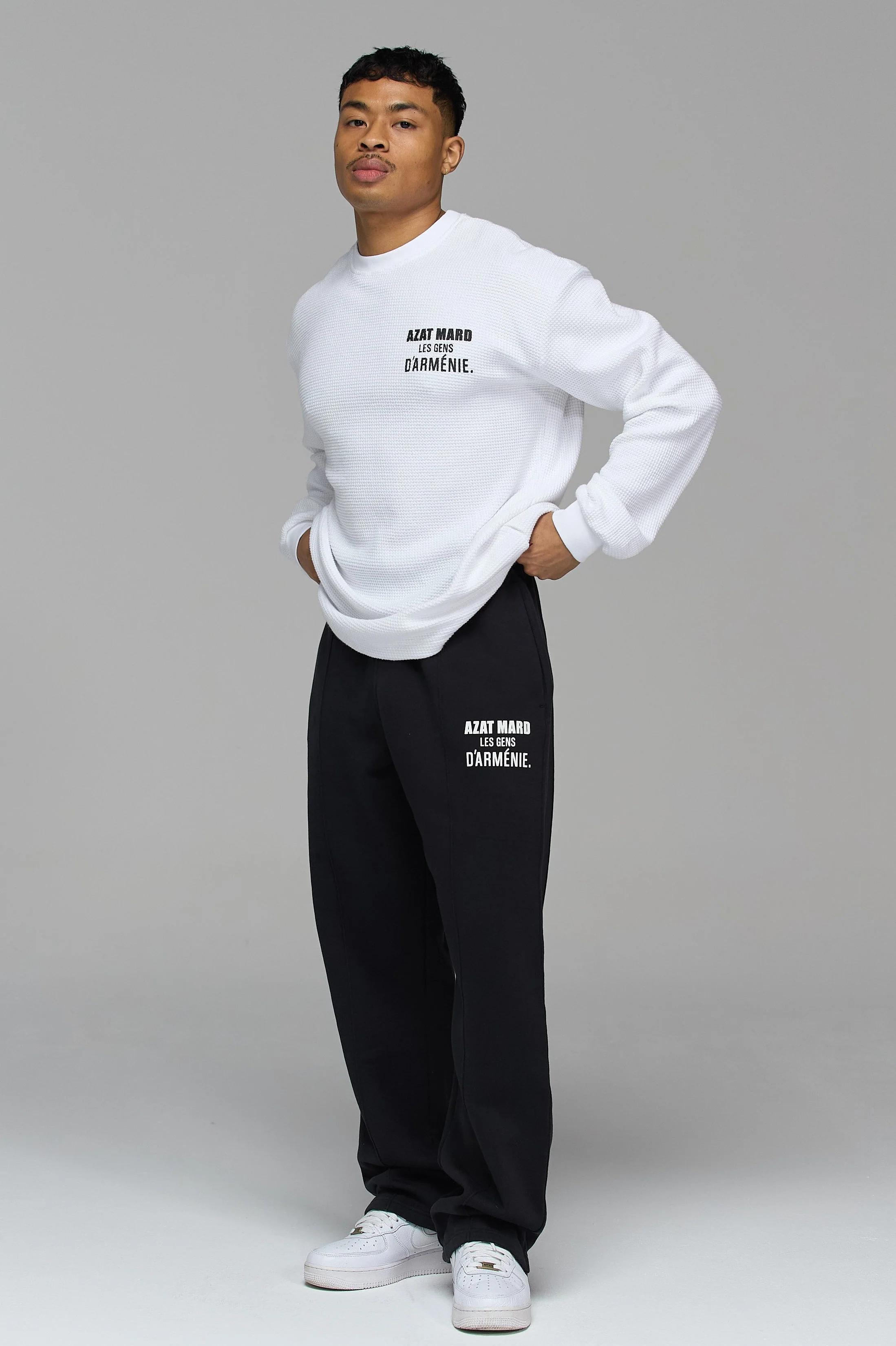 LES GENS BLACK RELAXED STRAIGHT LEG JOGGERS - Image 6