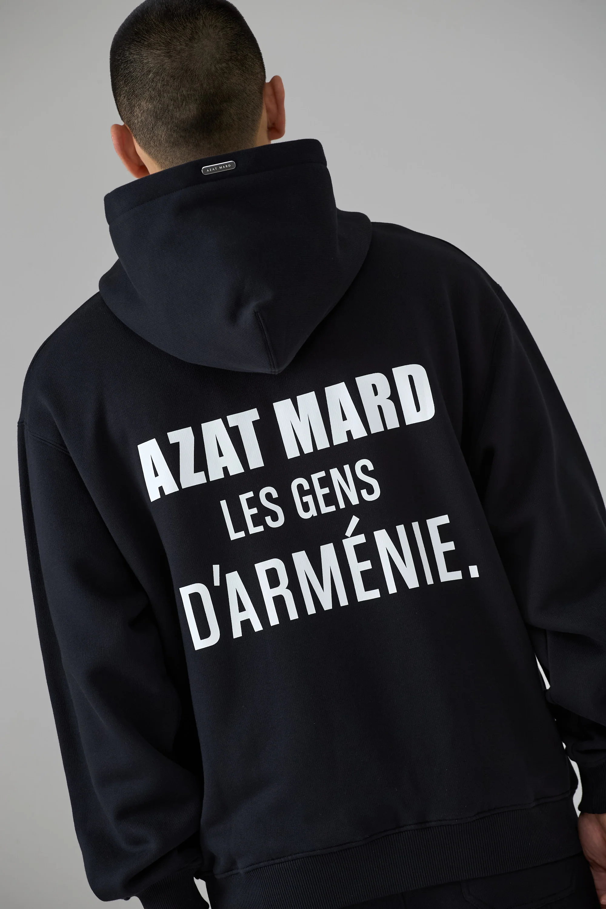 LES GENS BLACK/WHITE ZIPPER HOODIE - Image 4