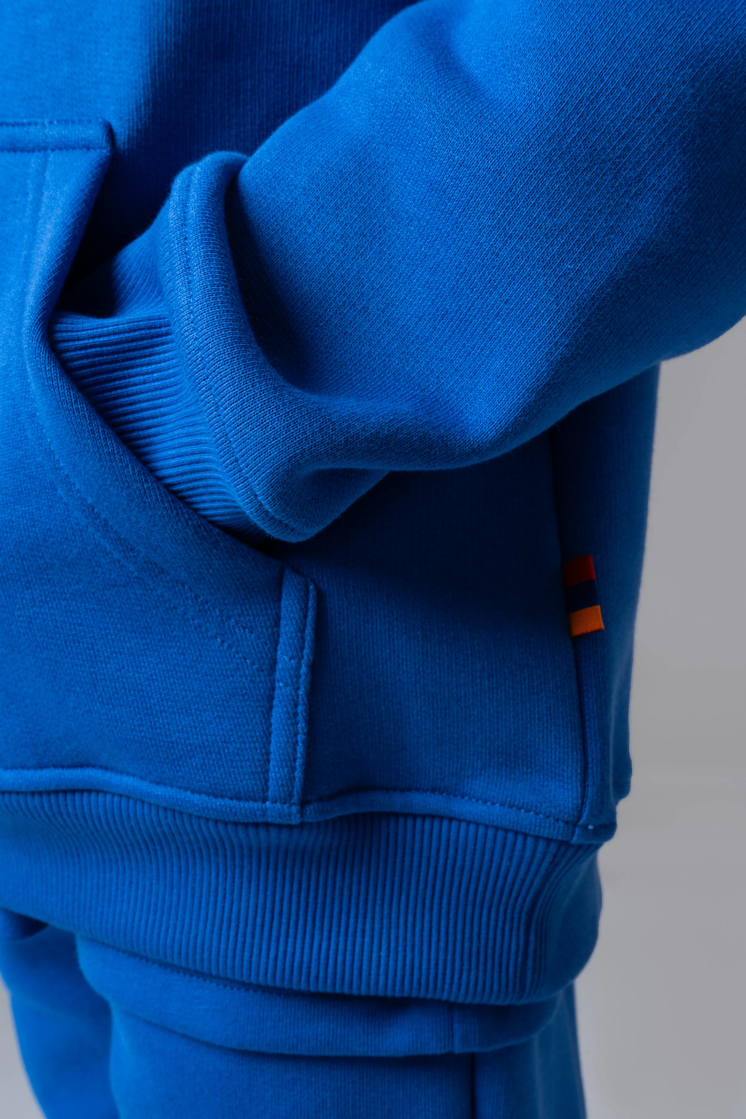 LES GENS COBALT BLUE/WHITE KIDS HOODIE - Image 5