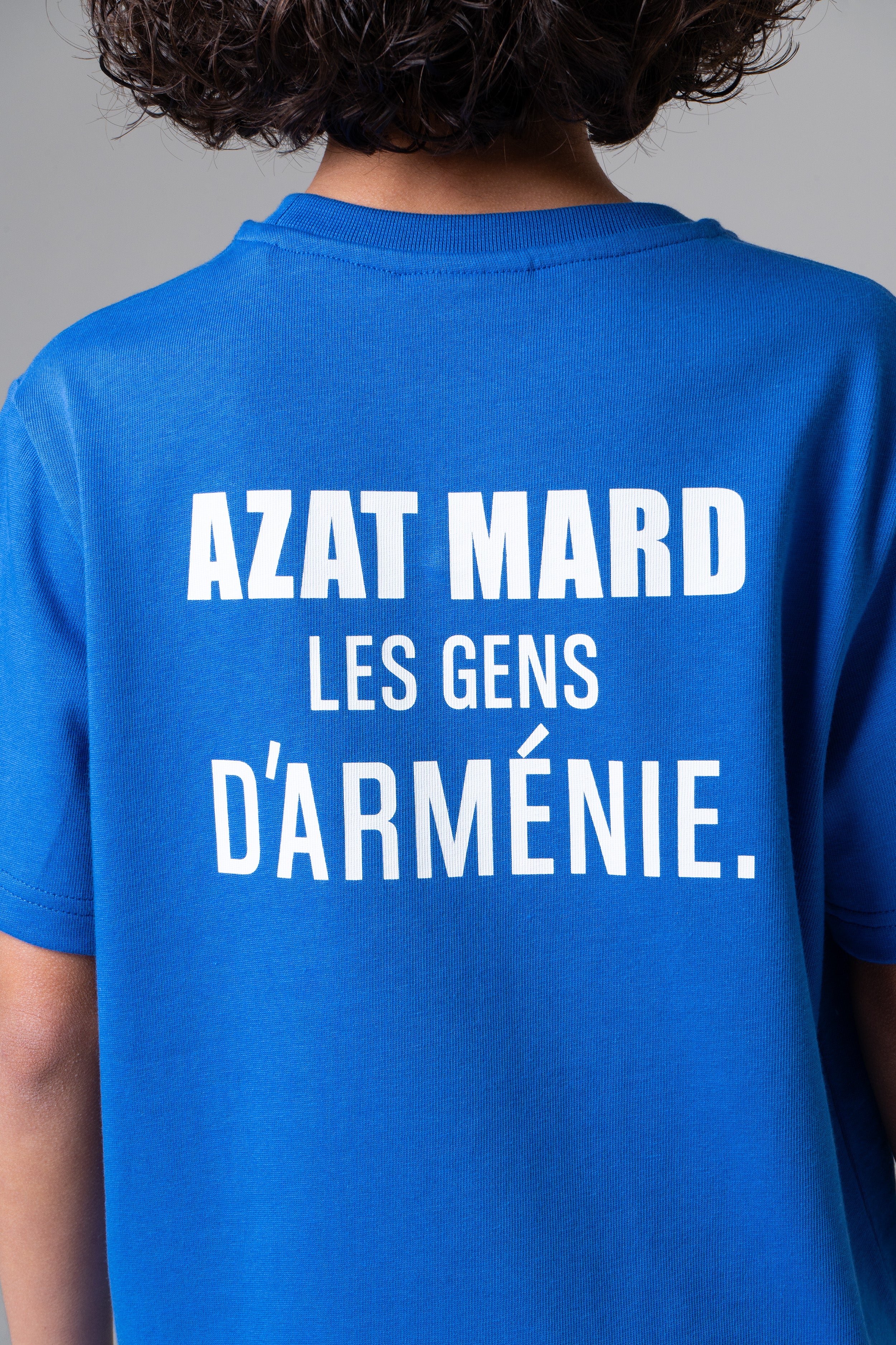 LES GENS COBALT BLUE/WHITE KIDS T-SHIRT - Image 4