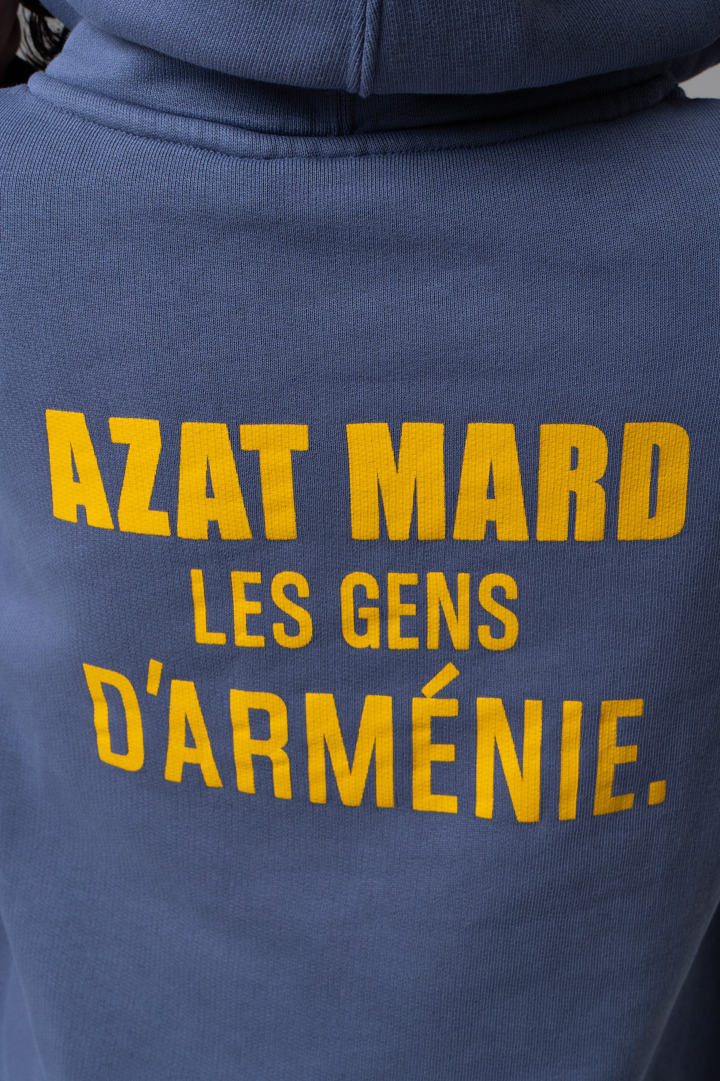 LES GENS WASHED NAVY/YELLOW KIDS HOODIE - Image 6