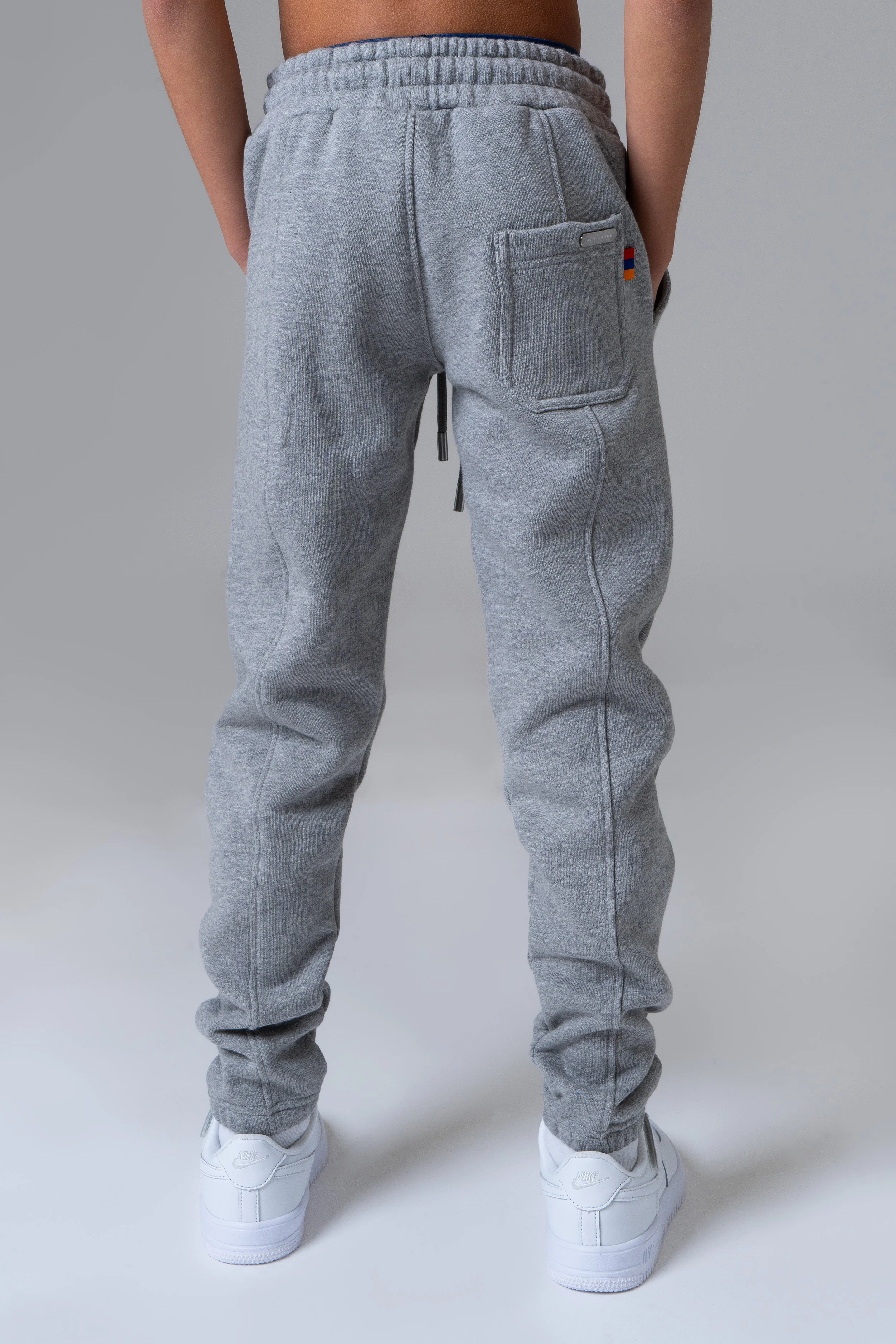 LES GENS HEATHER GREY/BLUE KIDS JOGGERS - Image 3