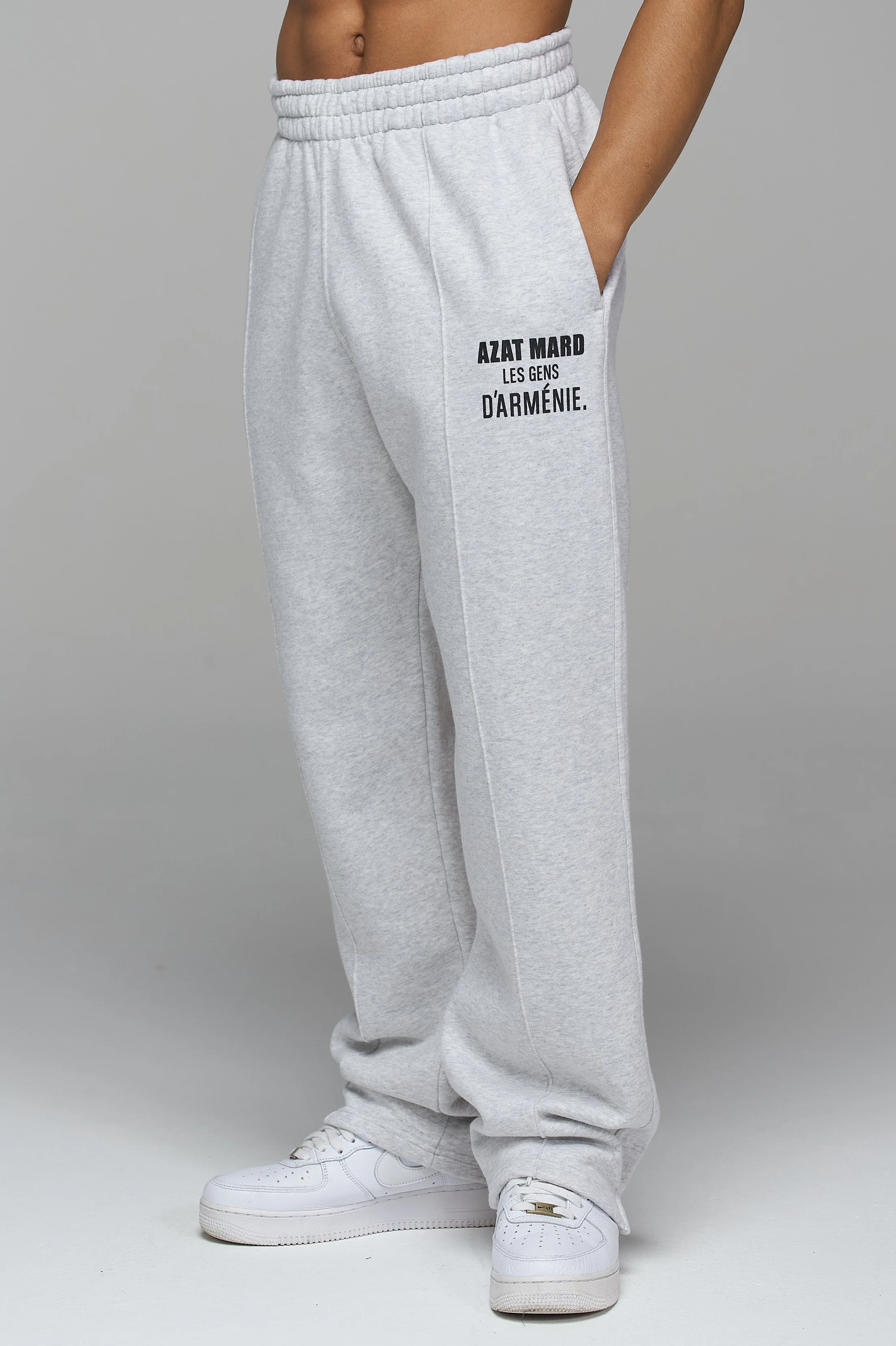 LES GENS MARL GREY RELAXED STRAIGHT LEG JOGGERS - Image 2