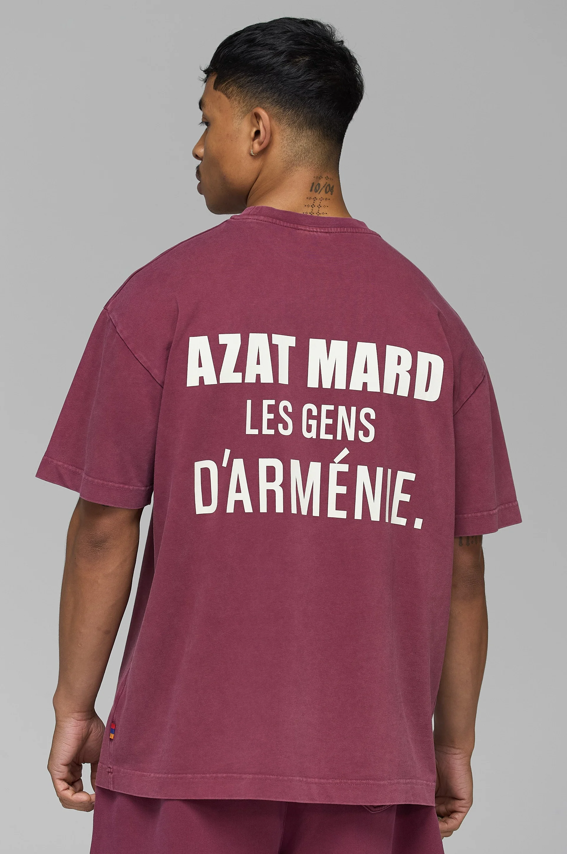 LES GENS WASHED MAROON T-SHIRT - Image 2