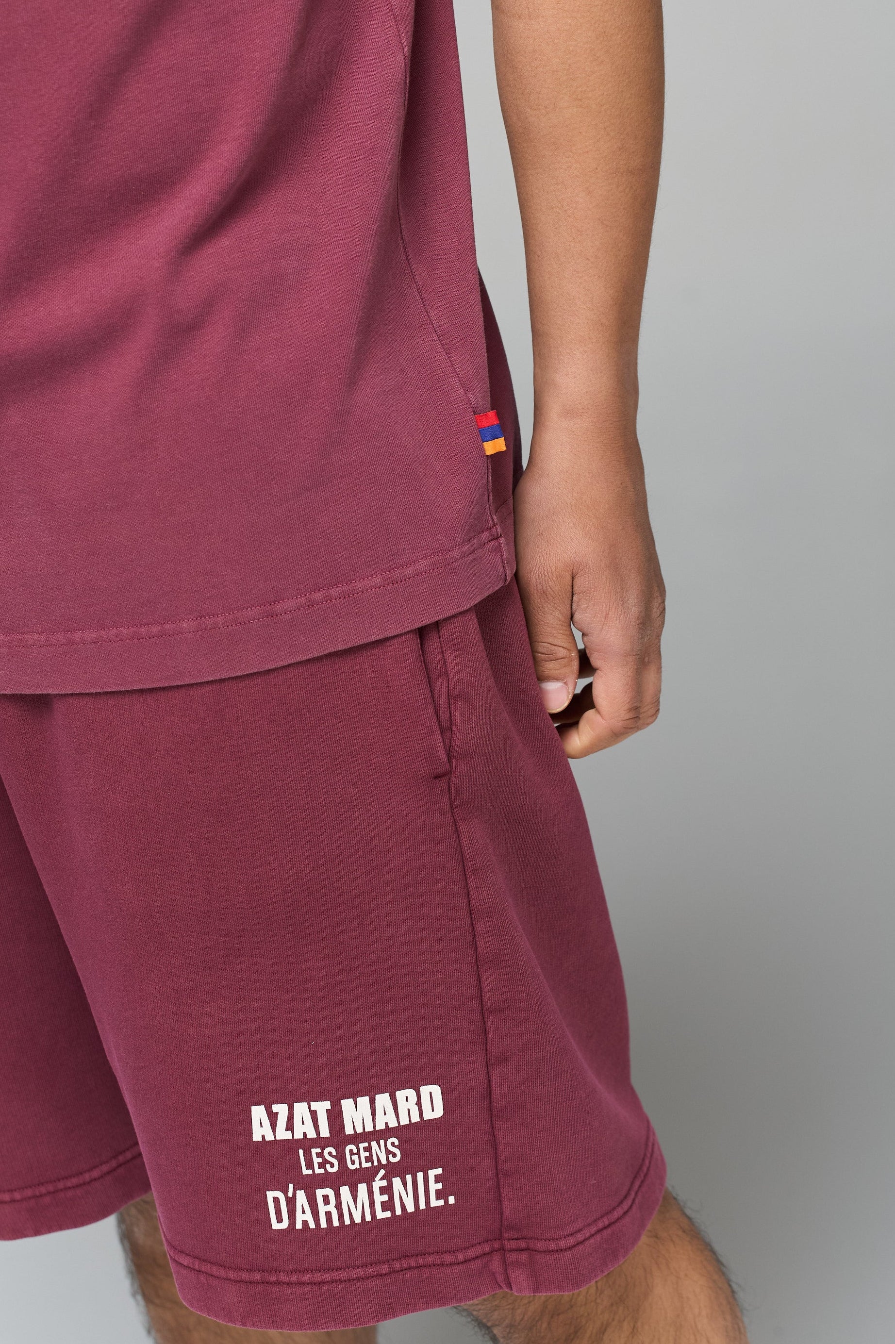 LES GENS WASHED MAROON T-SHIRT - Image 3