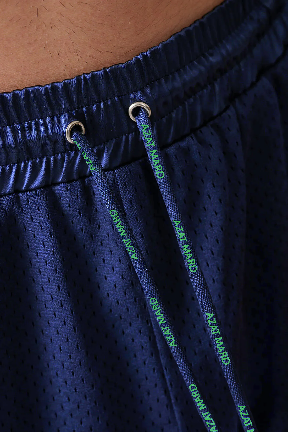 LES GENS NAVY/GREEN MESH SHORTS - Image 3