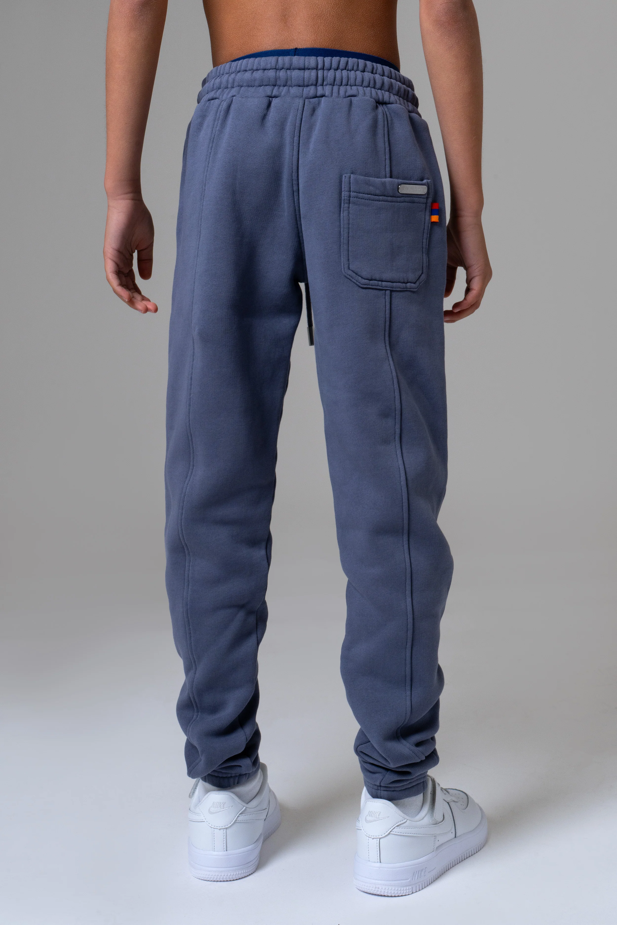 LES GENS WASHED NAVY/YELLOW KIDS JOGGERS - Image 4