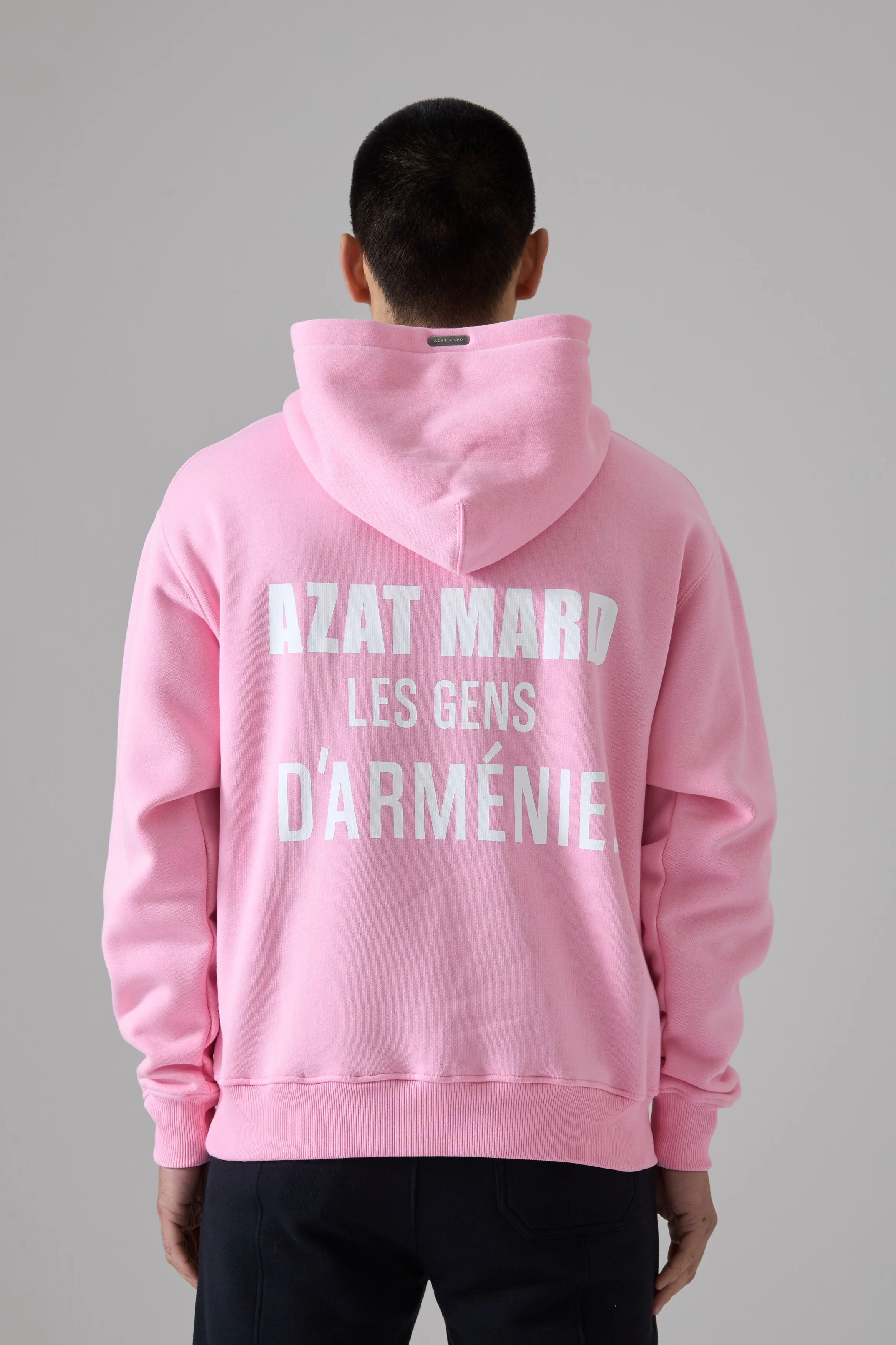 LES GENS PINK/WHITE HOODIE - Image 4