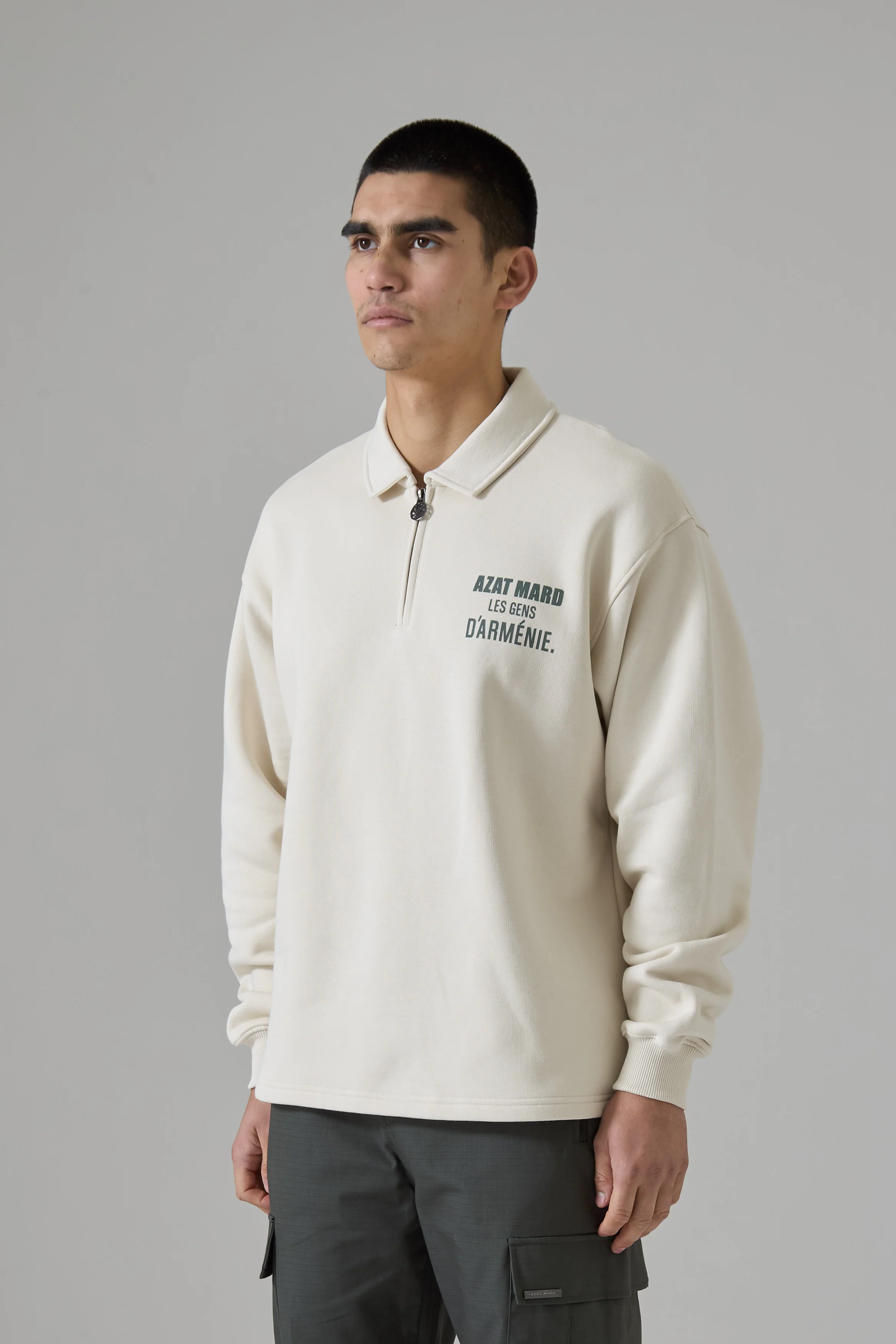 LES GENS STONE/GREEN QUARTER ZIP - Image 4