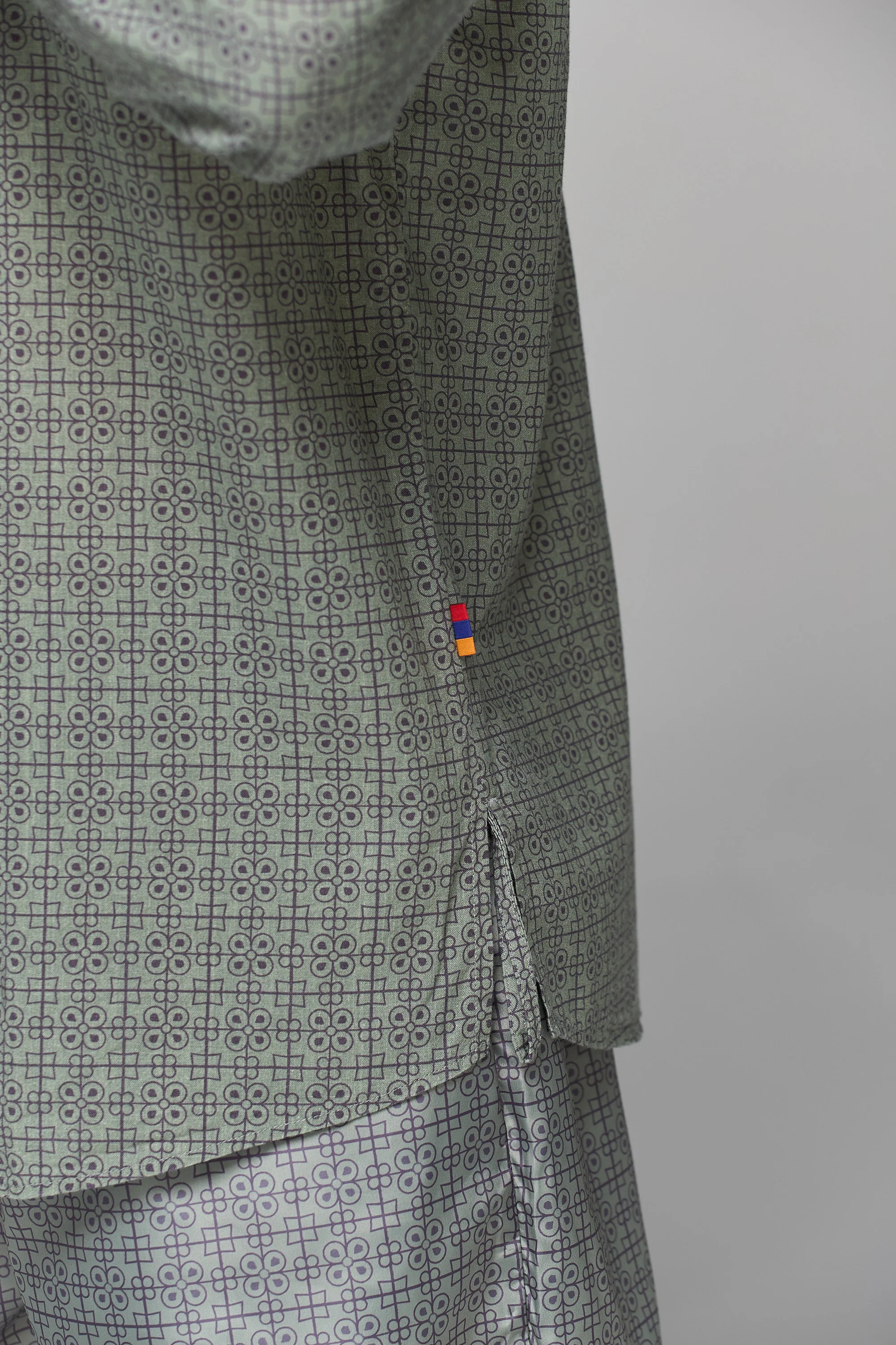 KHAKI ARMENIAN PATTERN RELAXED SHIRT - Image 5