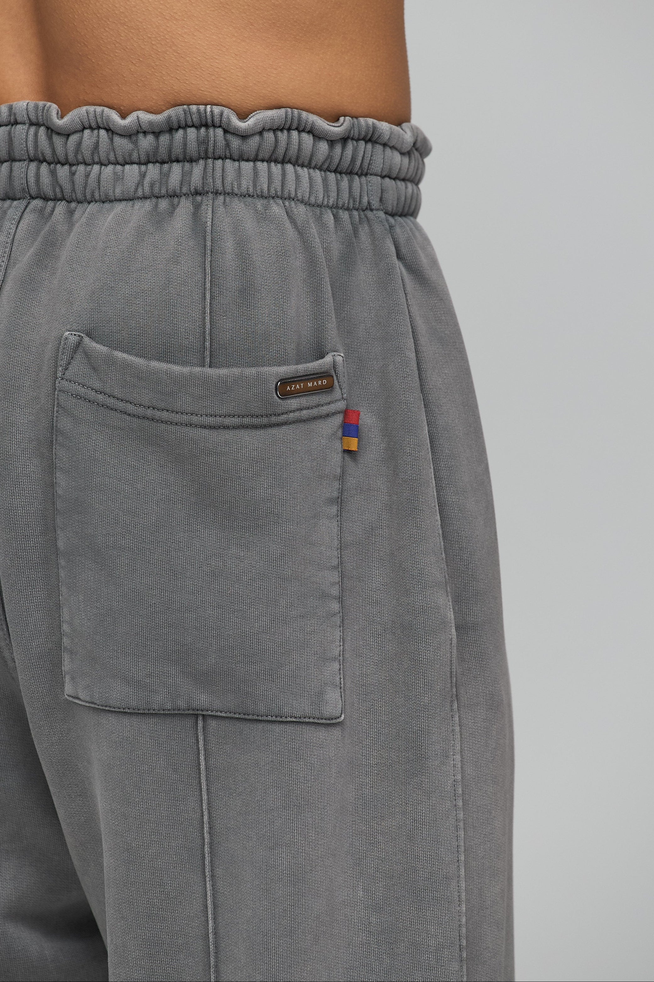 LES GENS WASHED CHARCOAL RELAXED STRAIGHT LEG JOGGERS - Image 4