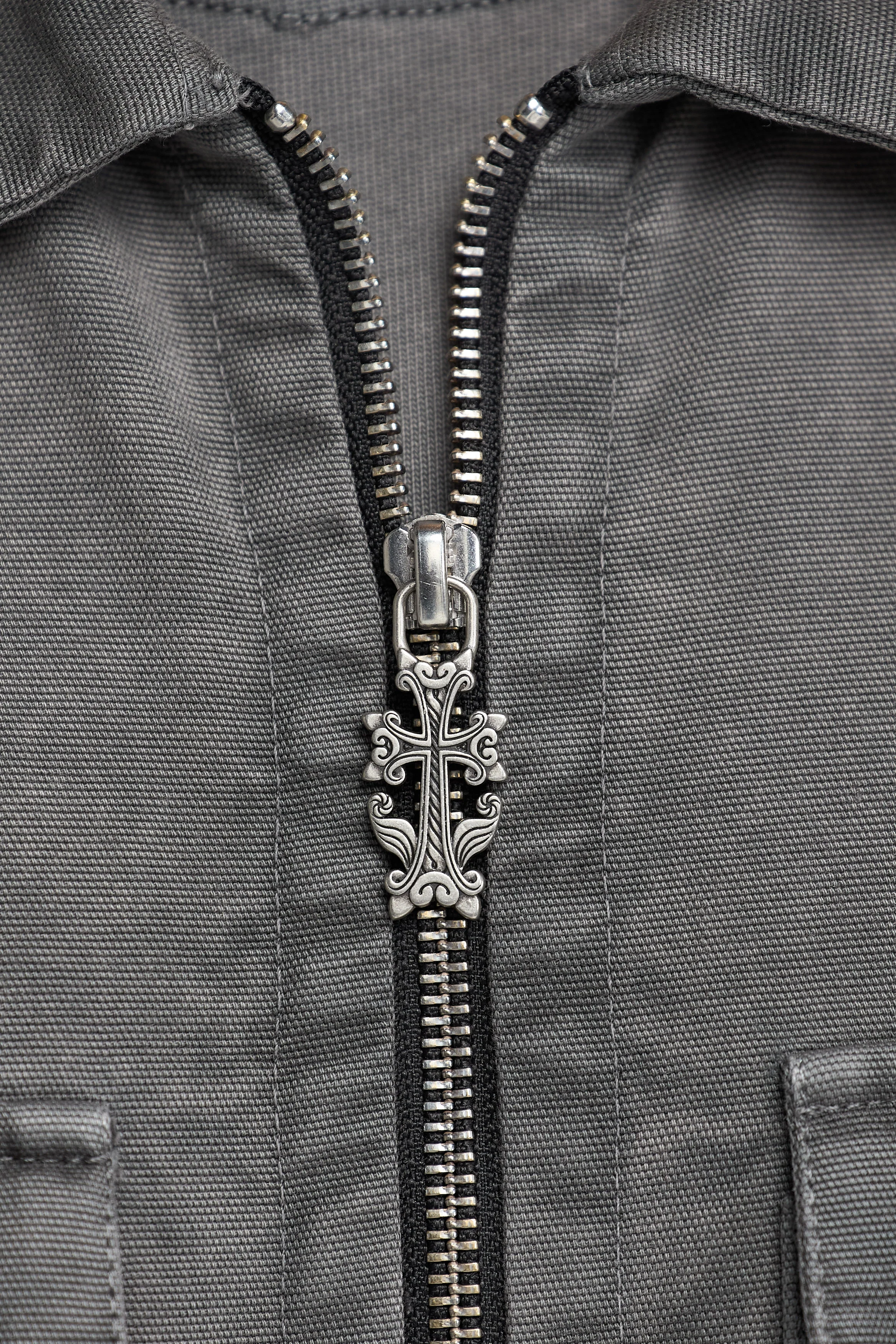 LES GENS WASHED CHARCOAL TWILL JACKET - Image 4