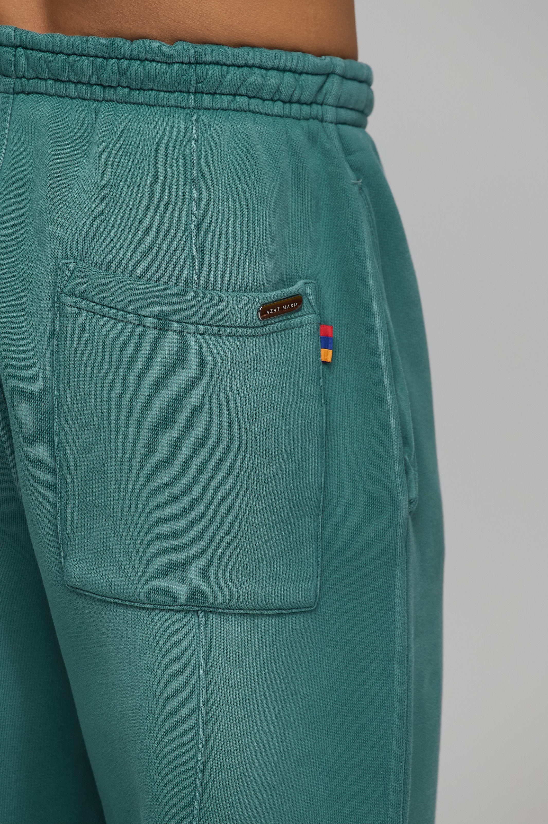 LES GENS WASHED GREEN RELAXED STRAIGHT LEG JOGGERS - Image 5