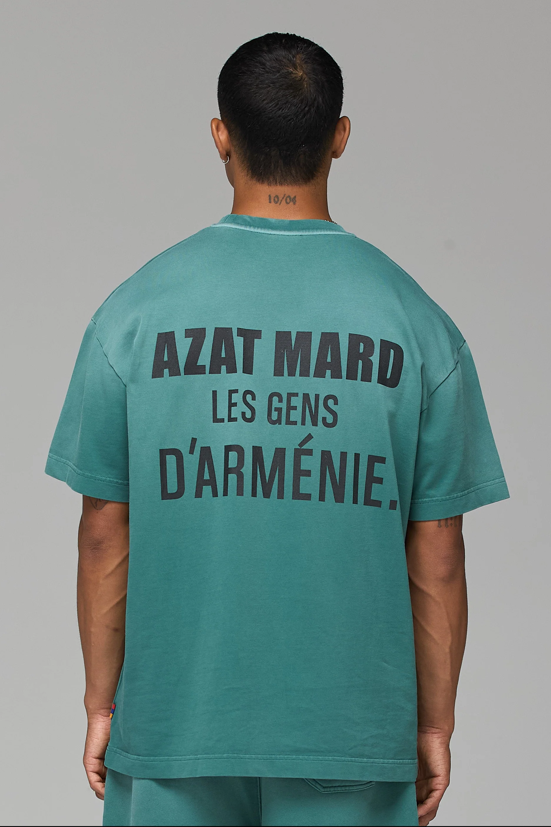 LES GENS WASHED GREEN T-SHIRT - Image 2
