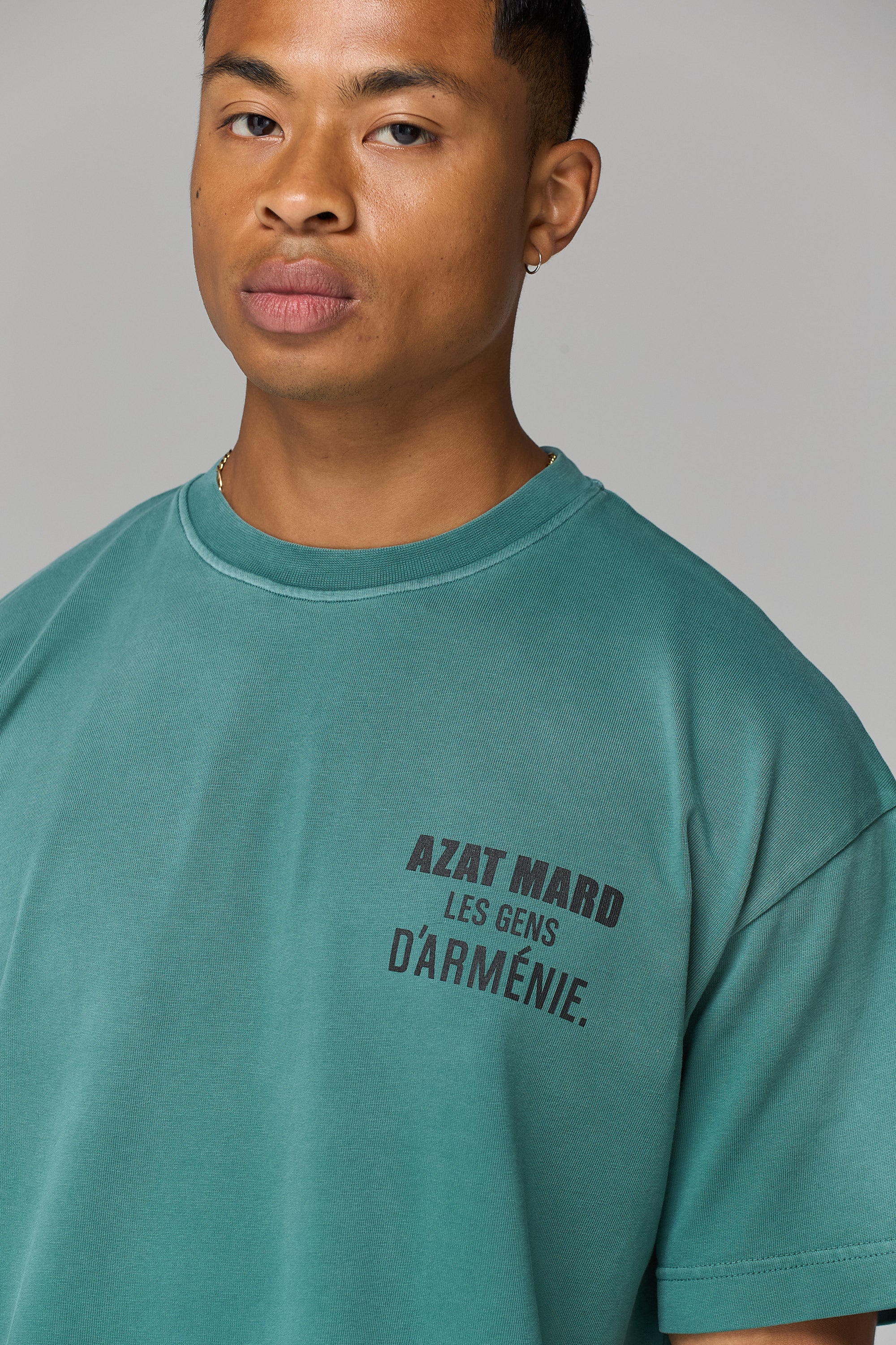 LES GENS WASHED GREEN T-SHIRT - Image 4
