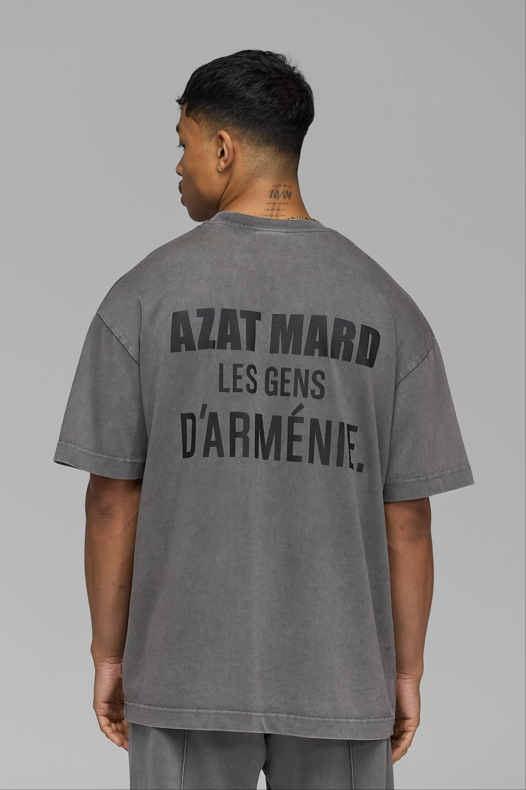 LES GENS WASHED CHARCOAL T-SHIRT - Image 2