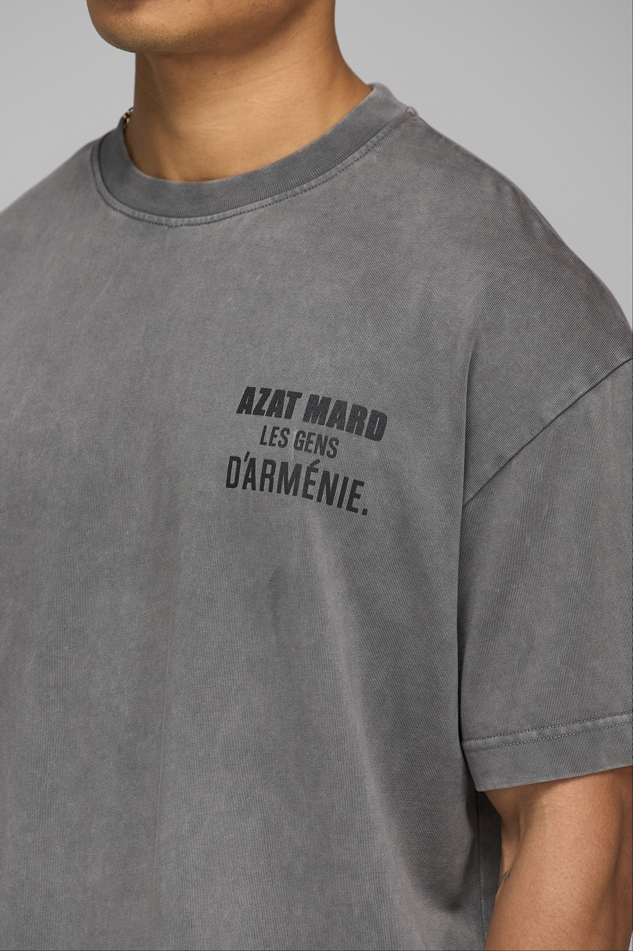LES GENS WASHED CHARCOAL T-SHIRT - Image 5