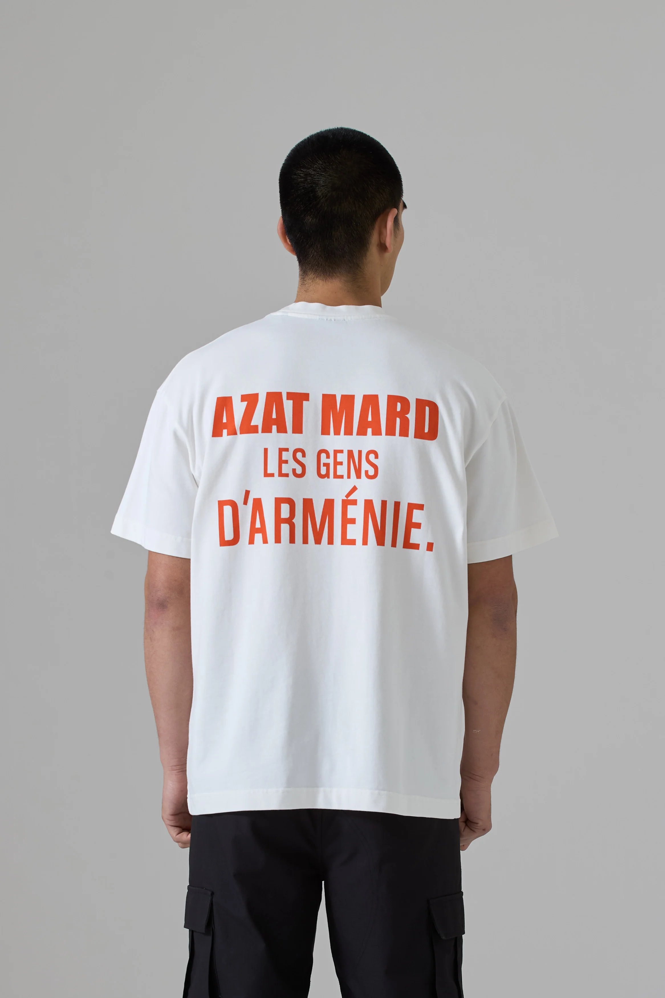 LES GENS OFF WHITE/ORANGE T-SHIRT - Image 5