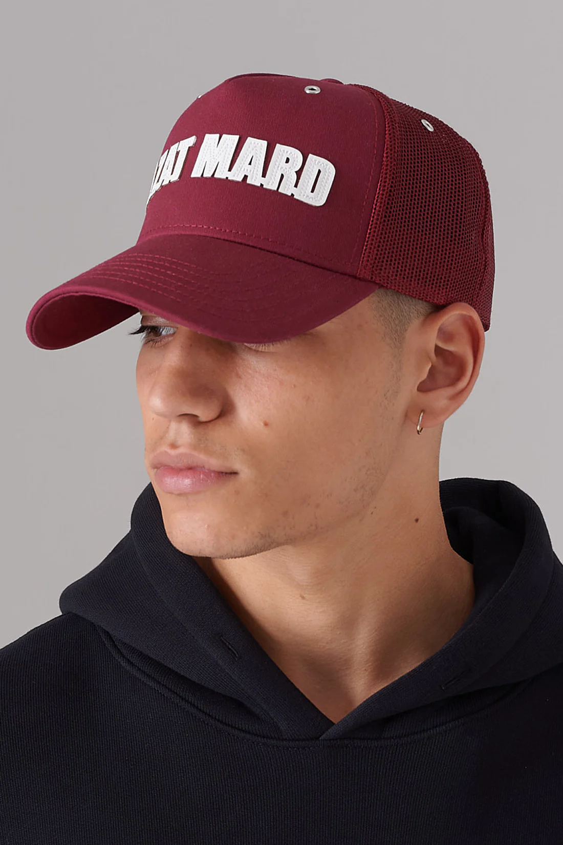 MAROON AND WHITE IMPACT MESH CAP - Image 3