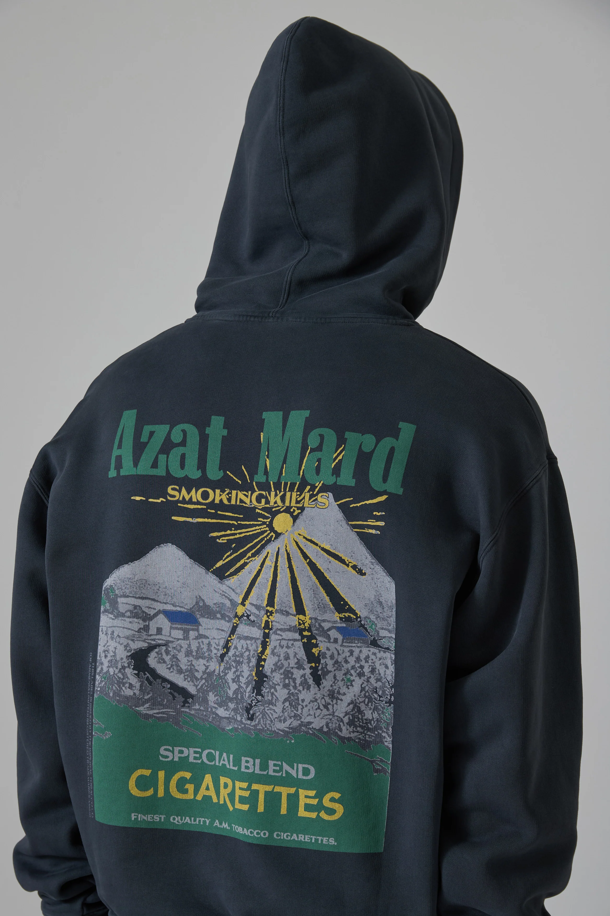 SPECIAL BLENDS WASHED BLACK HOODIE - Image 3