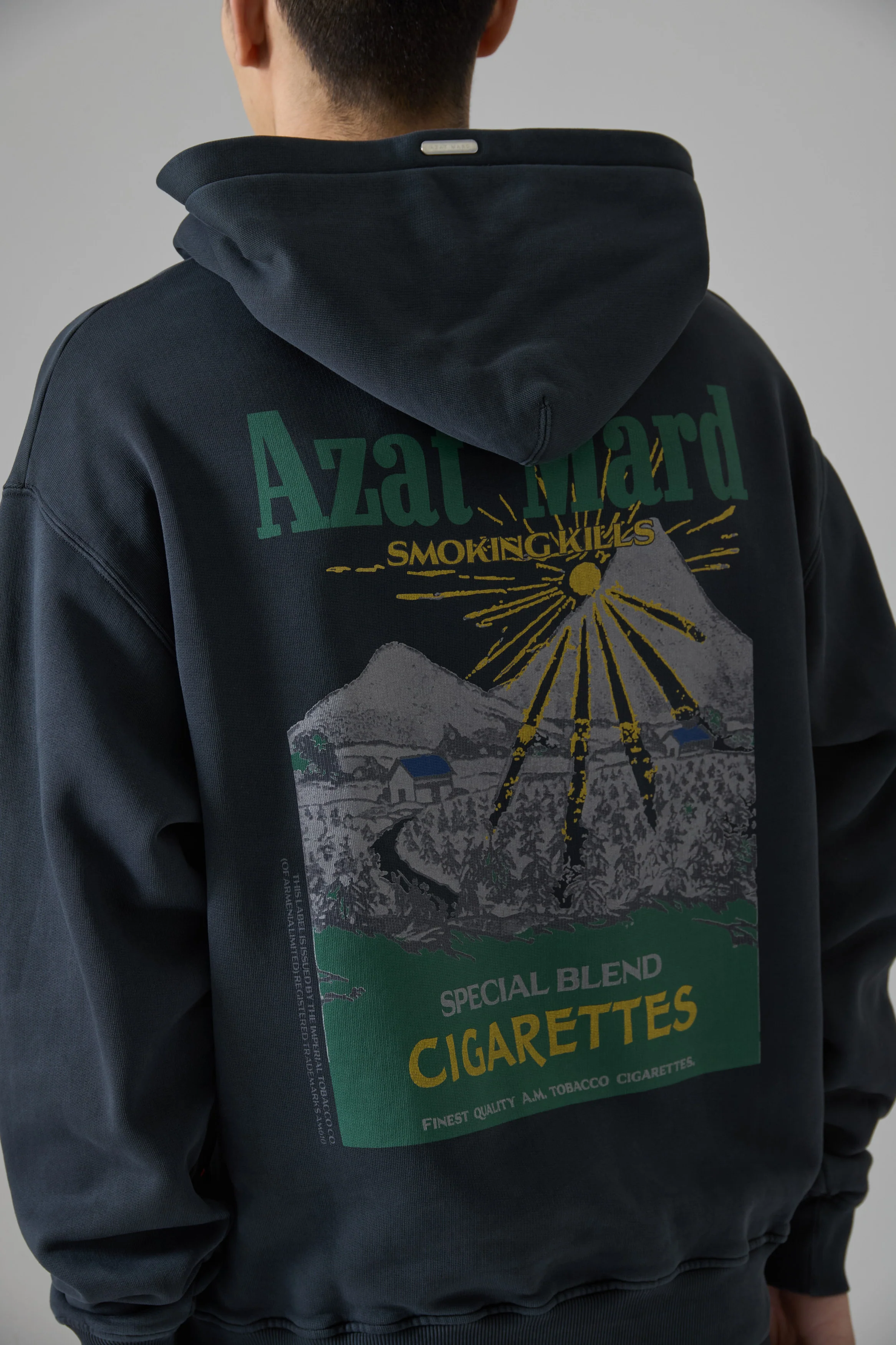 SPECIAL BLENDS WASHED BLACK HOODIE - Image 5